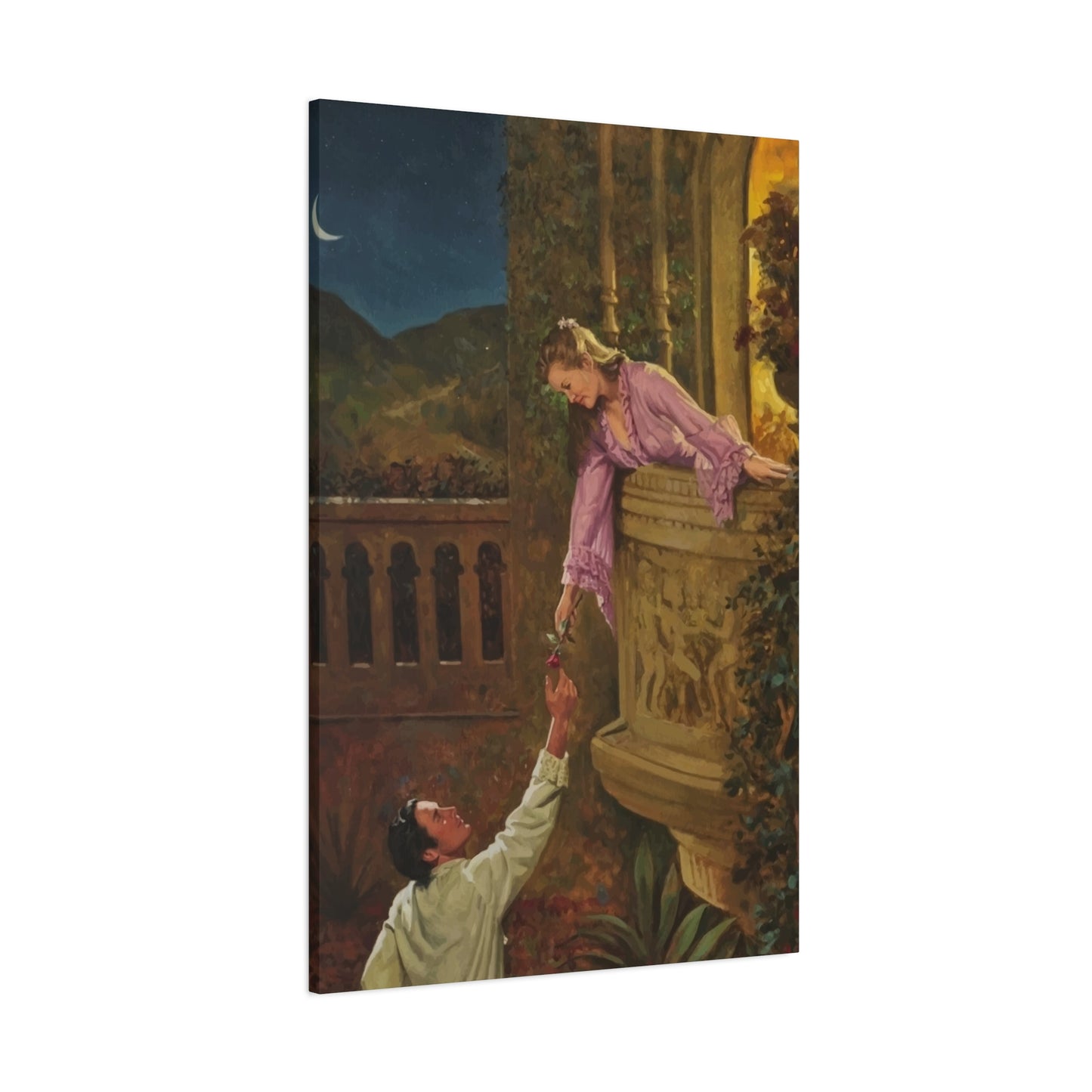 Lover Giving Rose Wall Art & Canvas Prints