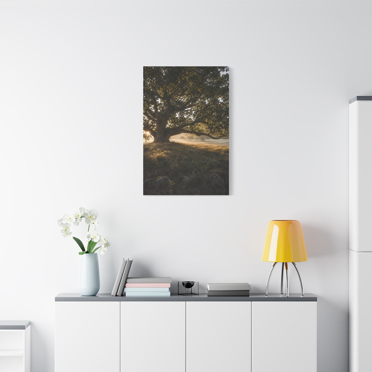 Ancient Oak Golden Dawn Landscape Trees Wall Art & Canvas Print
