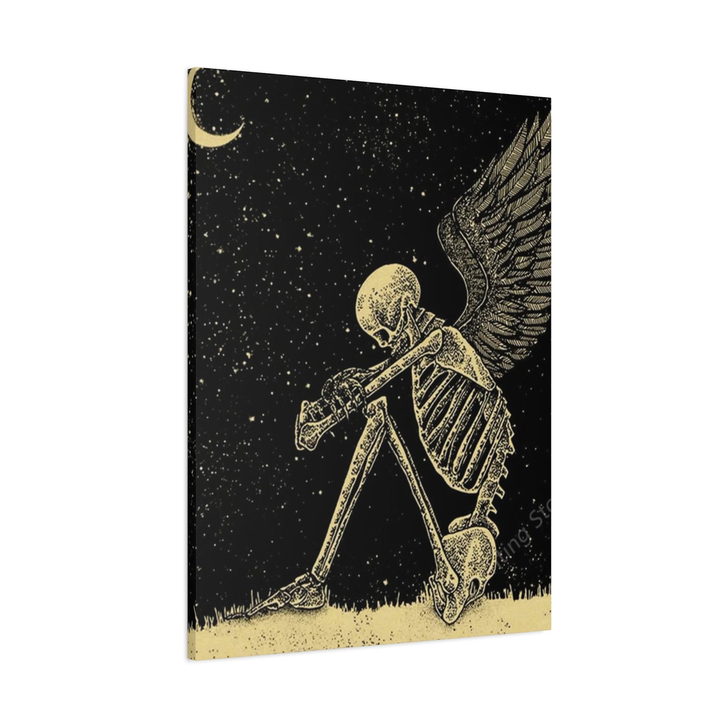 Sad Skeleton Angel Wall Art & Canvas Prints