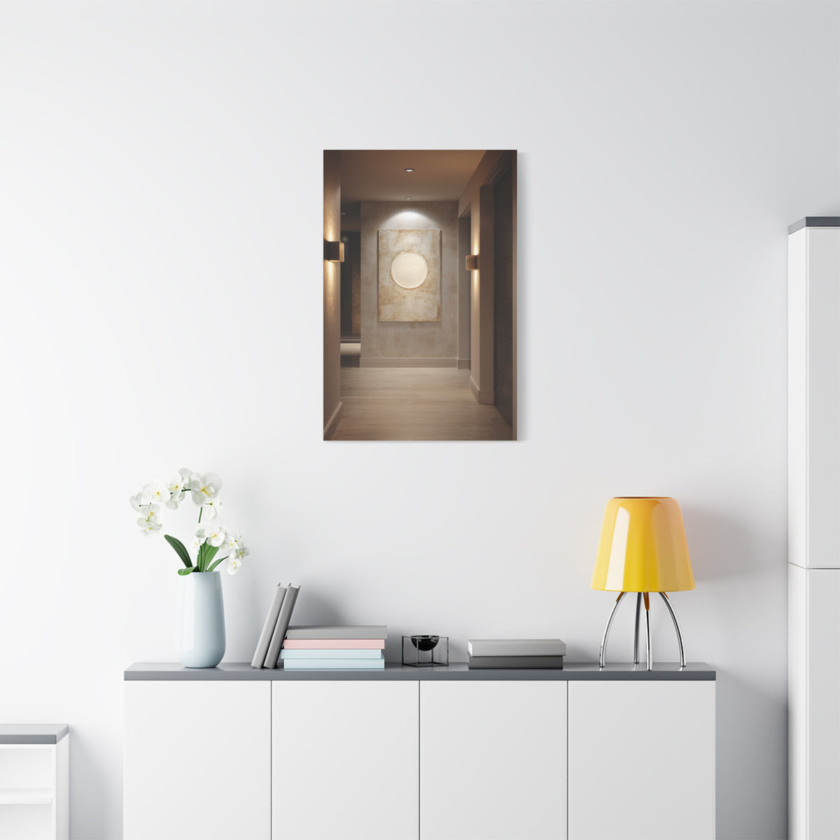 Minimalist Textured Luxury Hotel Hallway Wall Art & Canvas Print