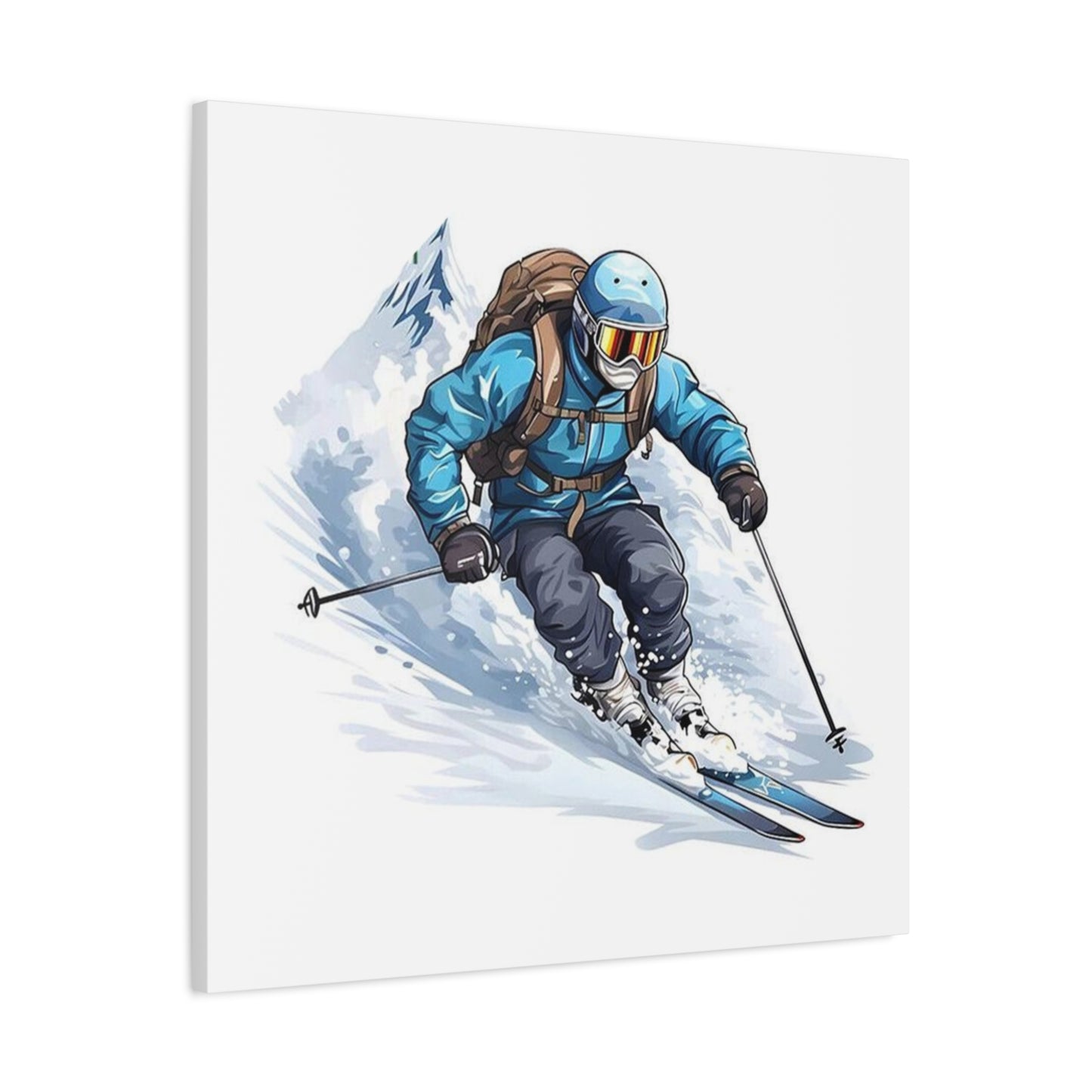 Skiing Drawing Wall Art & Canvas Prints