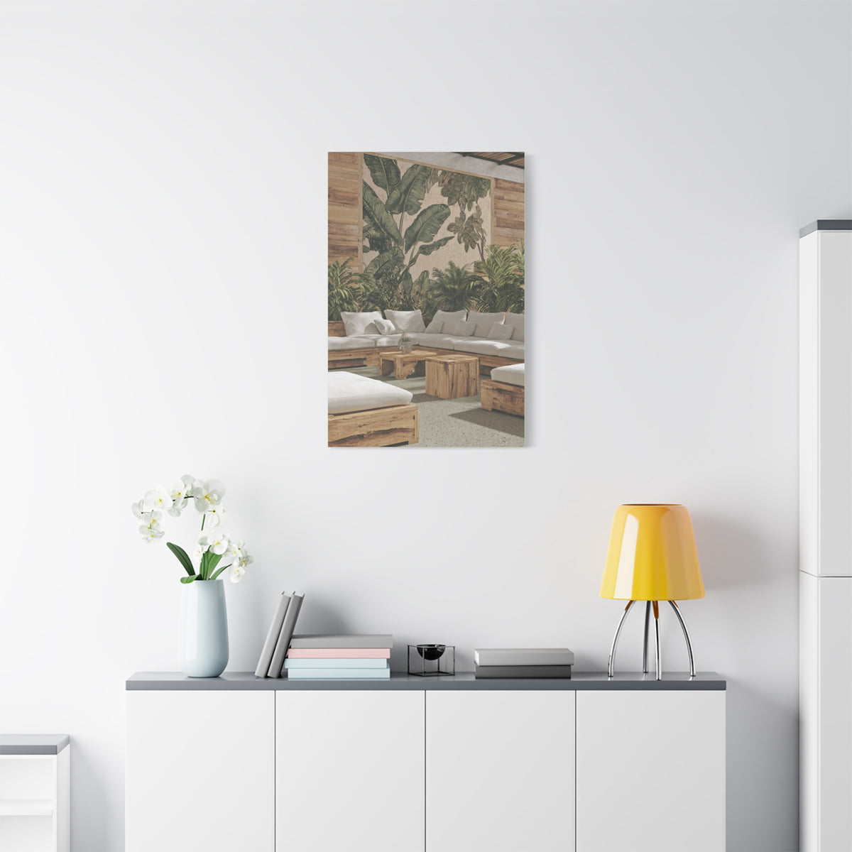 Tropical Flora and Fauna Resort Restaurant Wall Art & Canvas Print