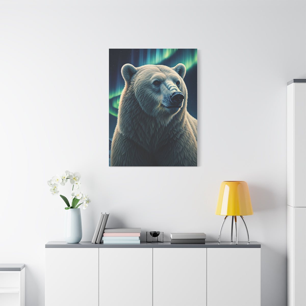 Northern Lights Polar Bear Wall Art & Canvas Prints