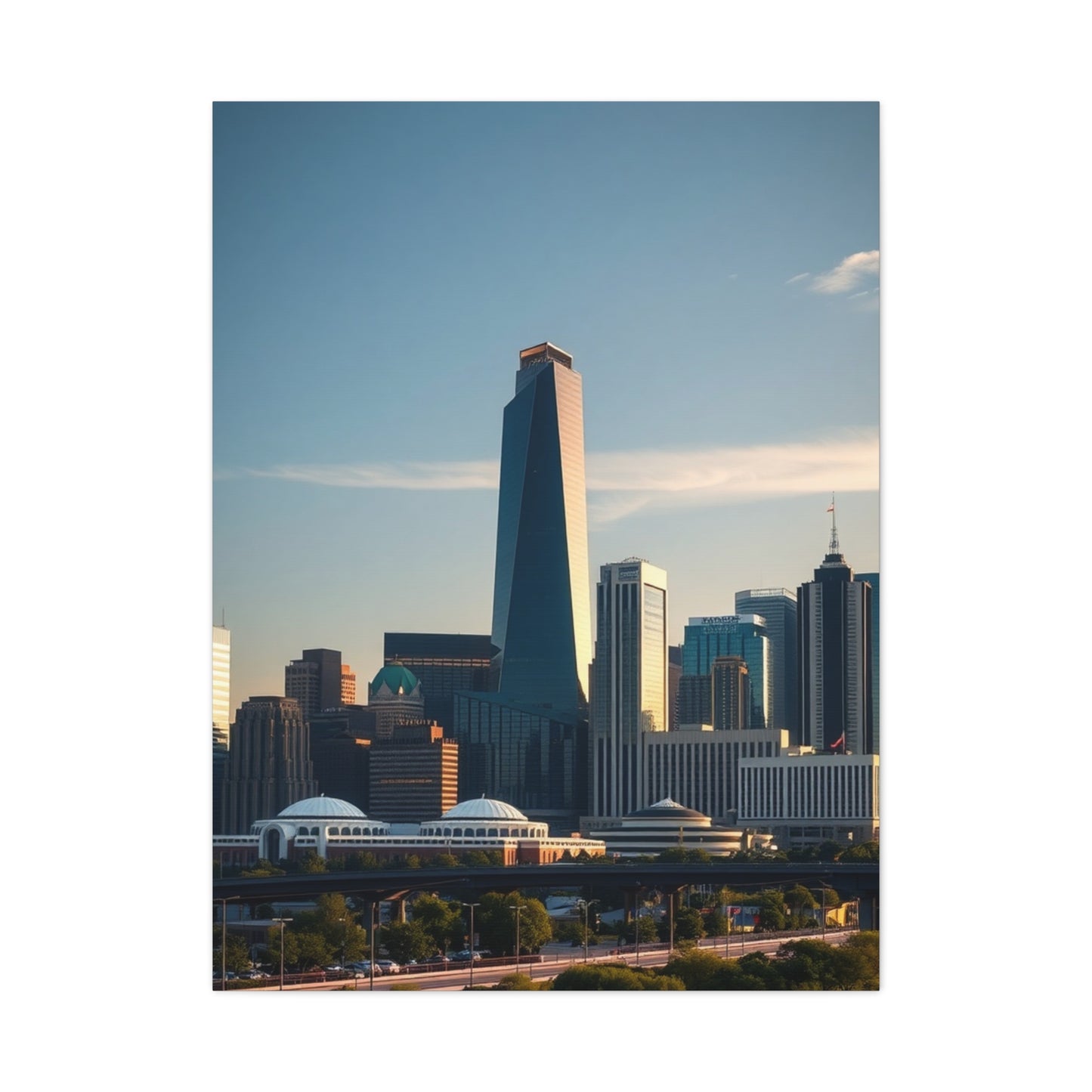 Houston Skylines Art Supreme Canvas Wall Art & Canvas Print