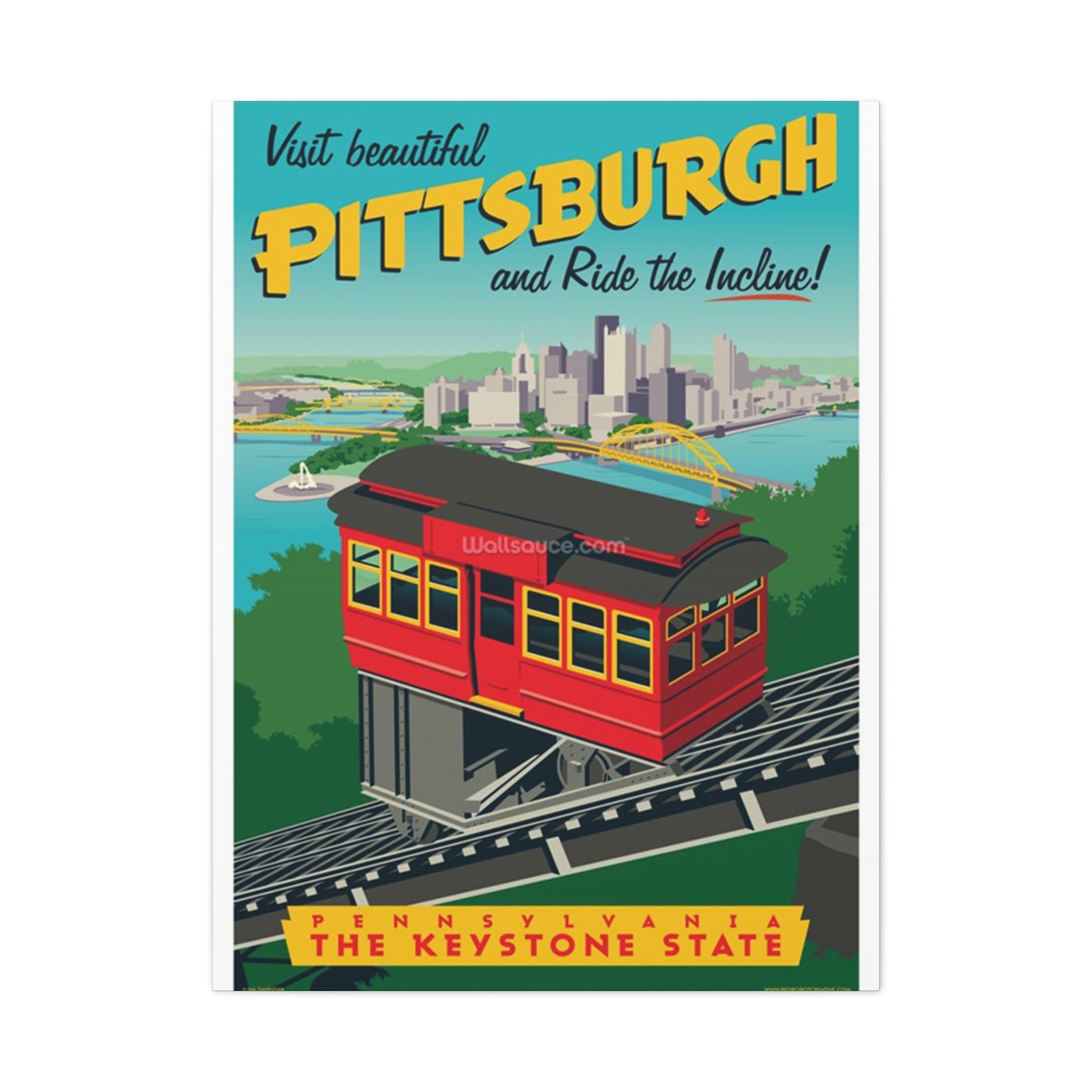 Pittsburgh City View Poster Wall Art & Canvas Prints