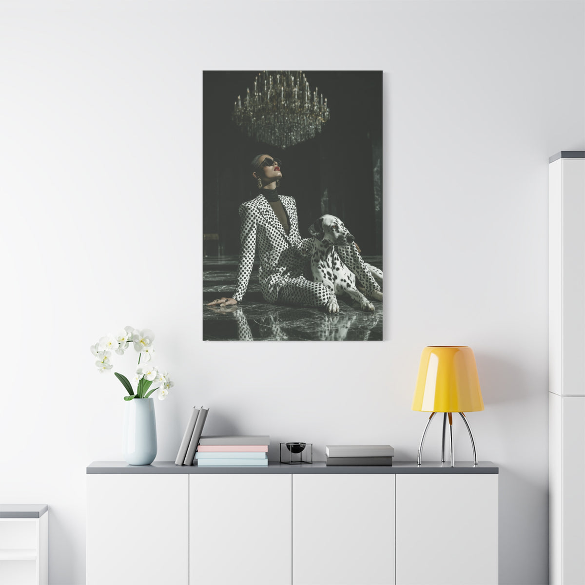 Dalmatian Fashion Editorial Portrait Wall Art & Canvas Print