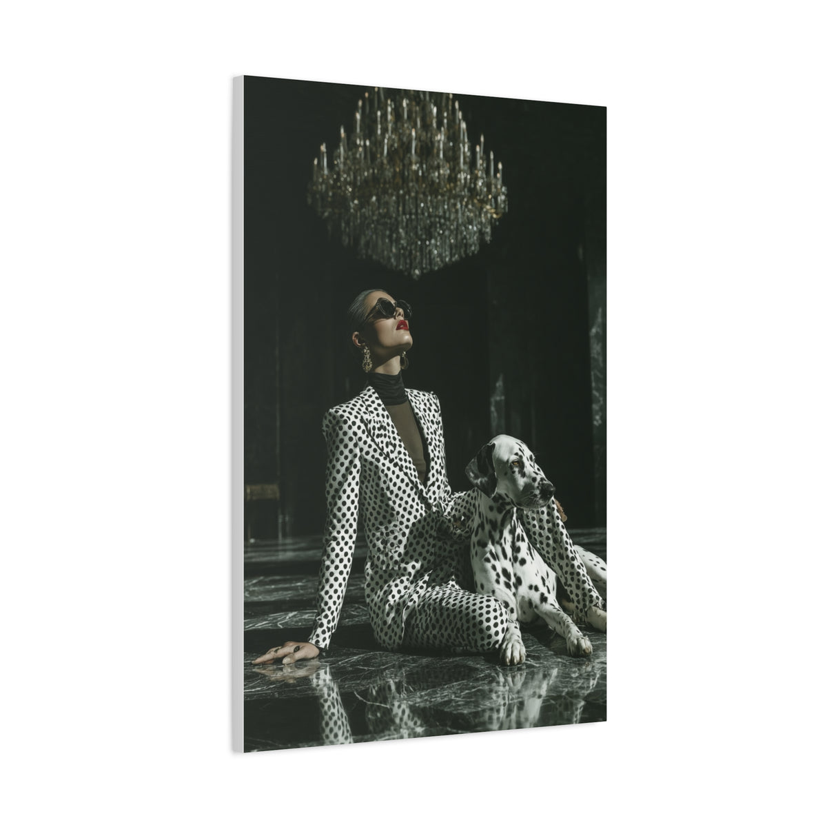 Dalmatian Fashion Editorial Portrait Wall Art & Canvas Print