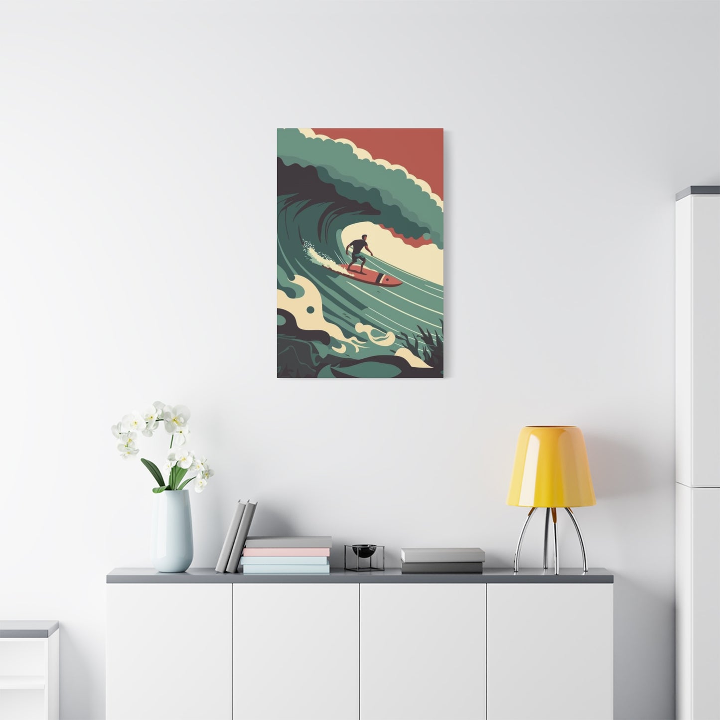 Wave Surfing Graffiti Wall Art & Canvas Prints
