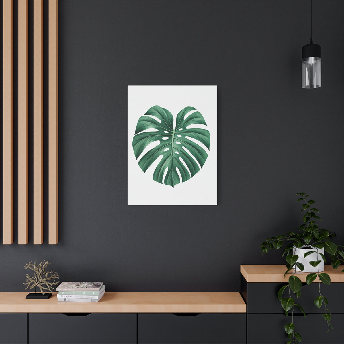 Monstera Leaf Modern Botanical Wall Art & Canvas Prints