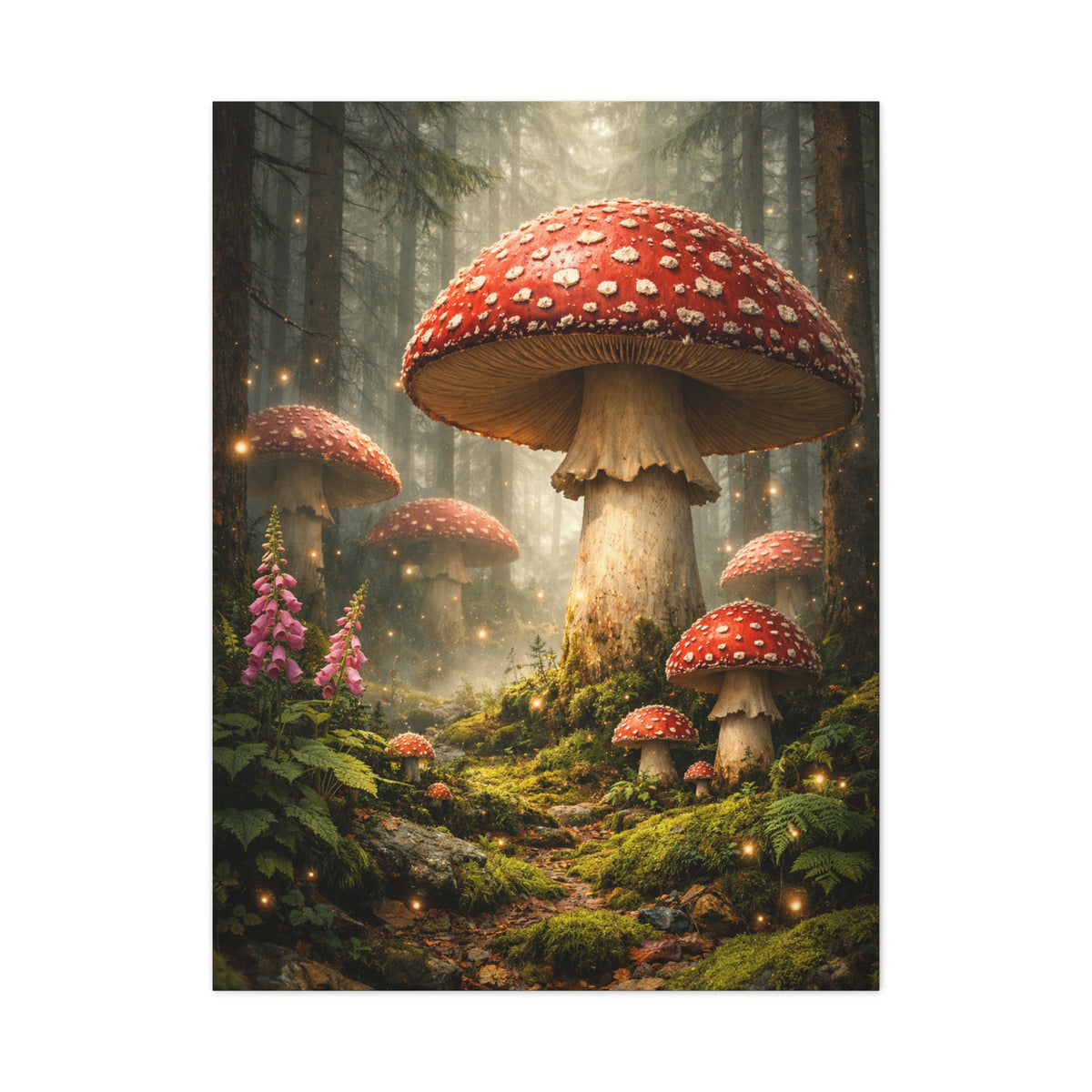 Fantasy Mushroom Forest Panorama Wall Art & Canvas Print