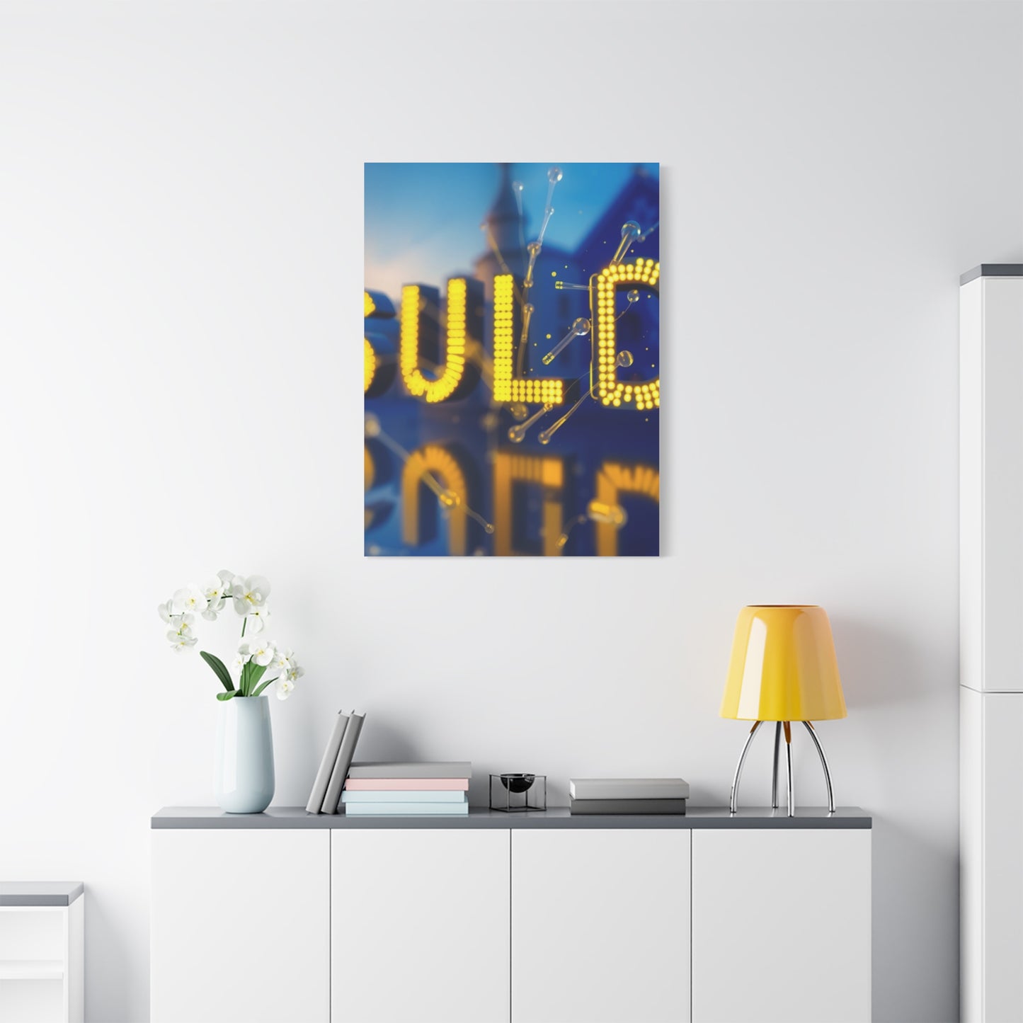 Blue & Yellow Art Luxury Canvas Wall Art & Canvas Print