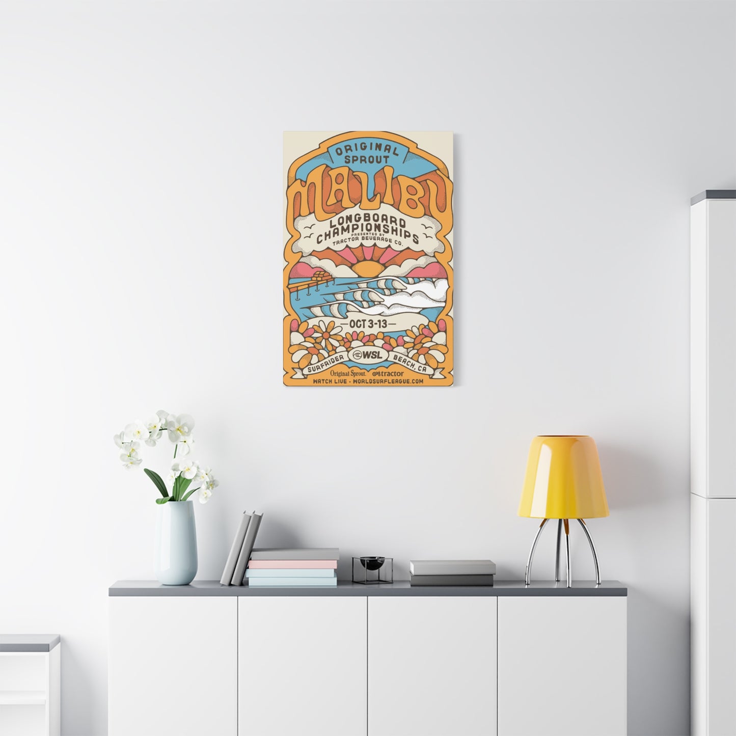 Malibu Surf Poster Wall Art & Canvas Prints