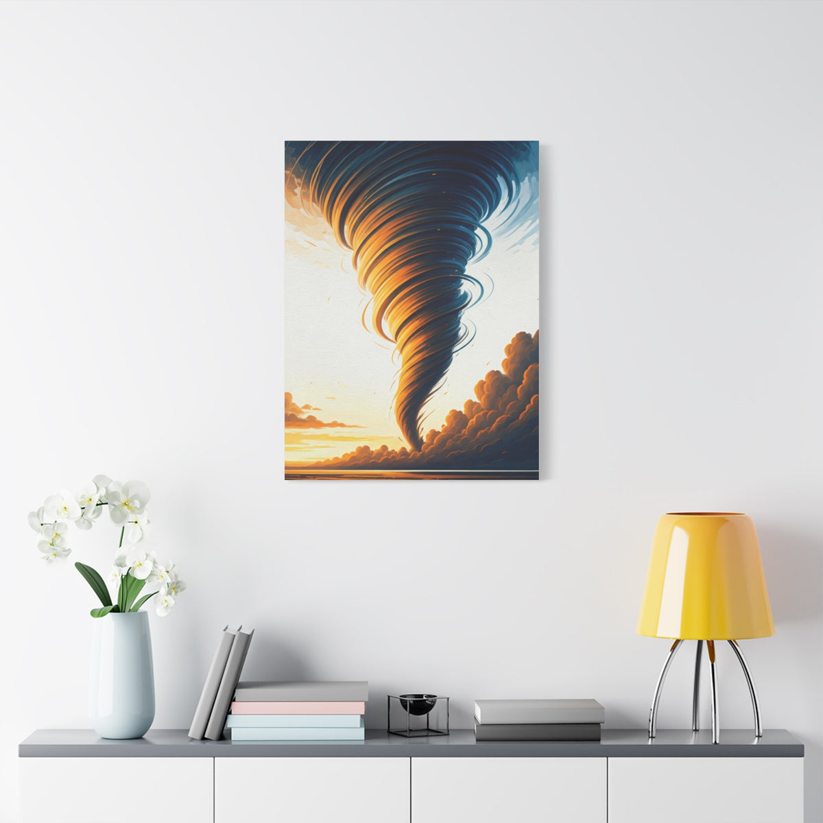 Golden Hour Tornado Landscape Wall Art & Canvas Prints