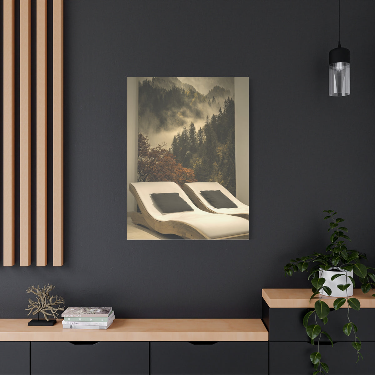 Woodland Dusk Forest Landscape Wall Art & Canvas Print