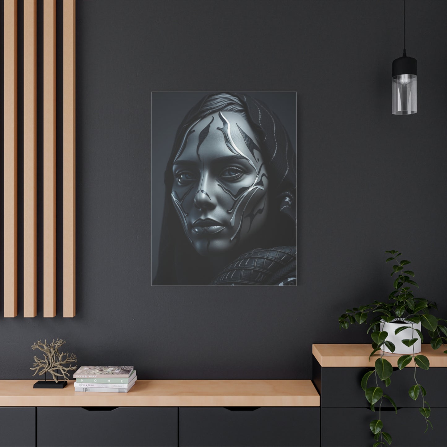 Charcoal, Onyx, and Ivory Art Refined Canvas Wall Art & Canvas Print