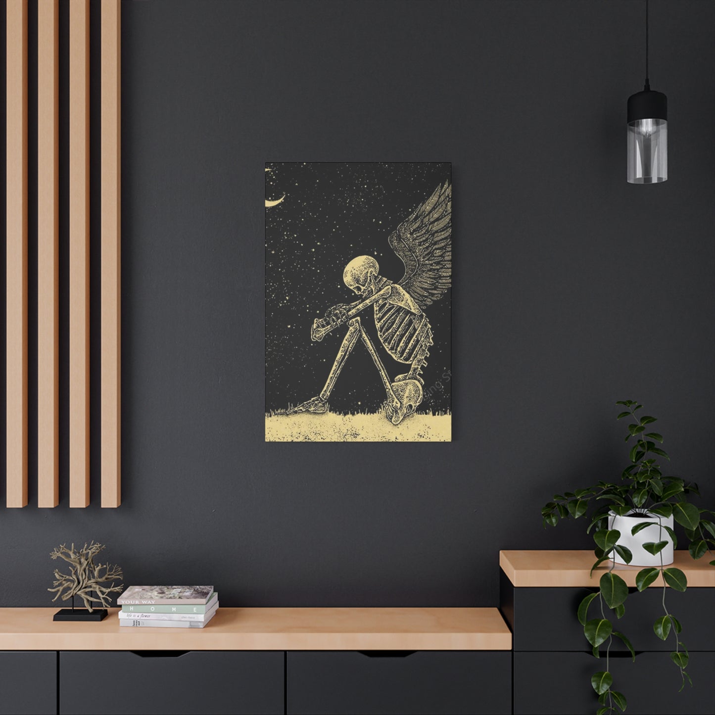 Sad Skeleton Angel Wall Art & Canvas Prints