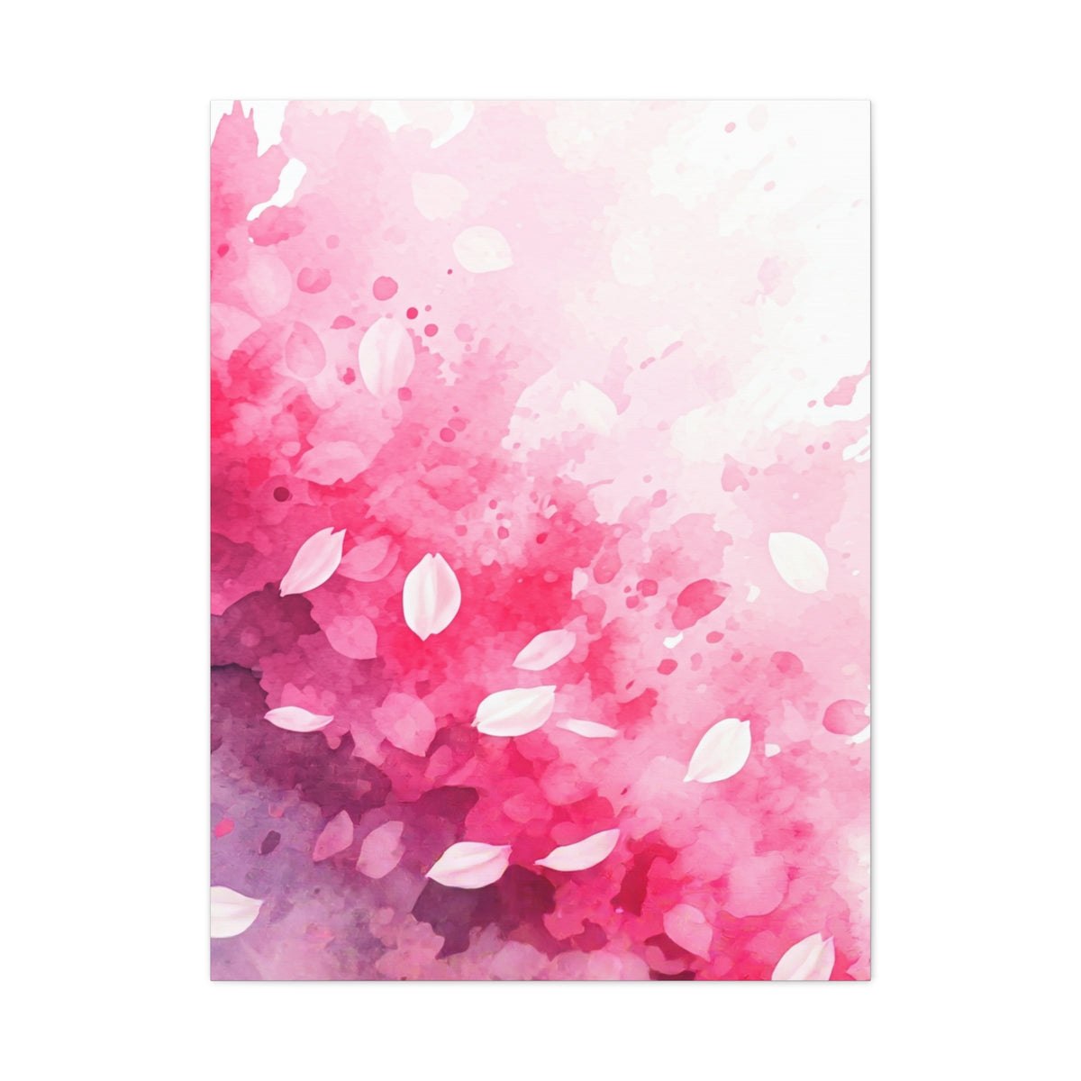 Abstract Sakura Watercolor Petals Wall Art & Canvas Prints