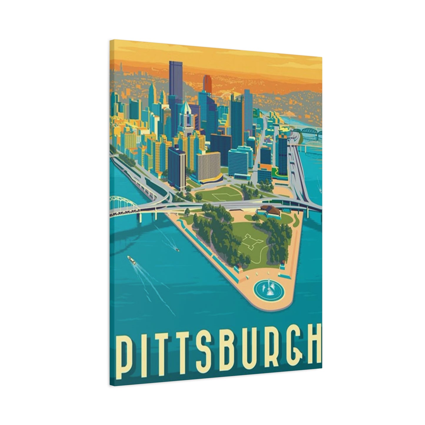 Pittsburgh Graffiti Steel Bridges Poster Wall Art & Canvas Prints