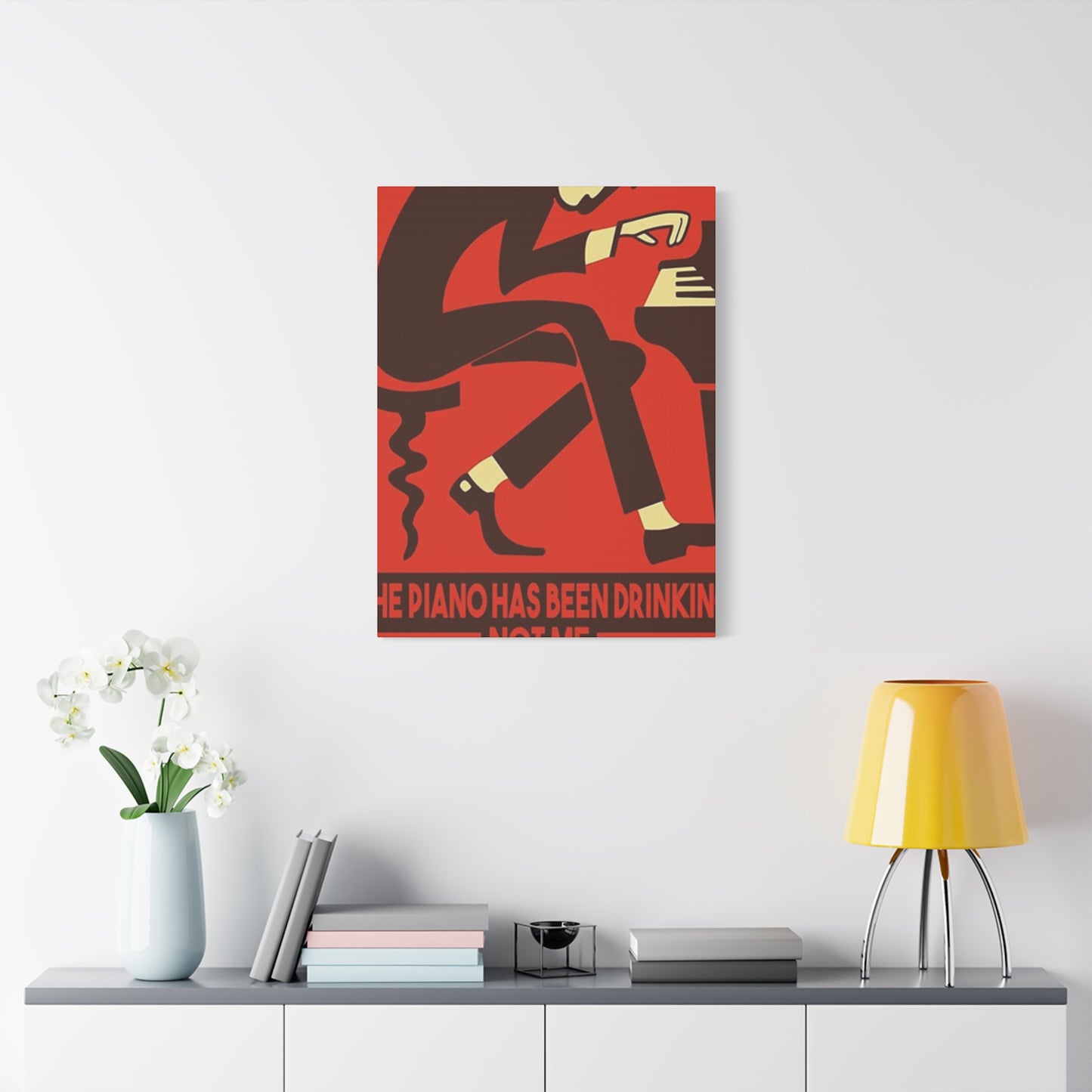 Drinking Piano Poster Wall Art & Canvas Prints