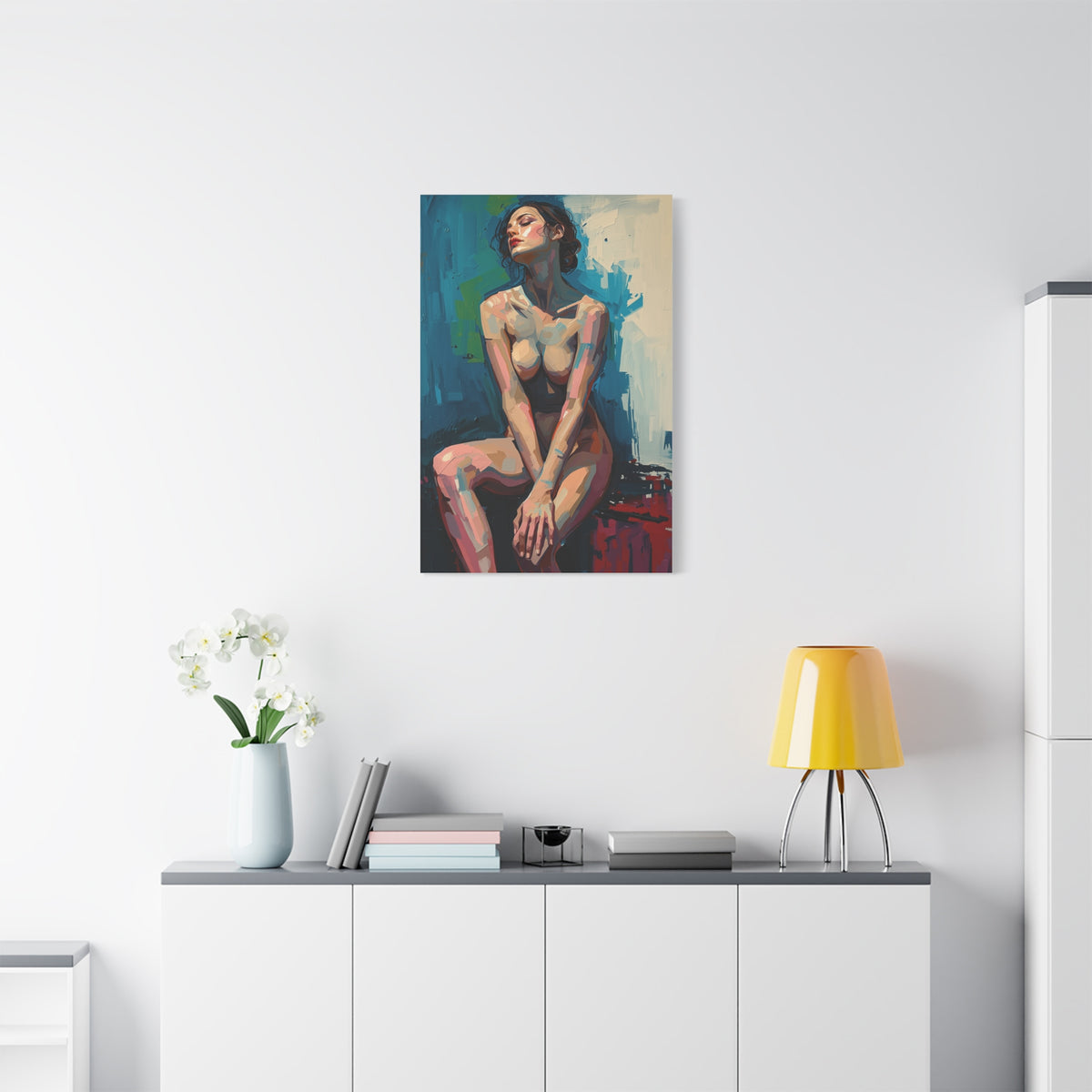 Contemporary Abstract Nude Portrait Wall Art & Canvas Print