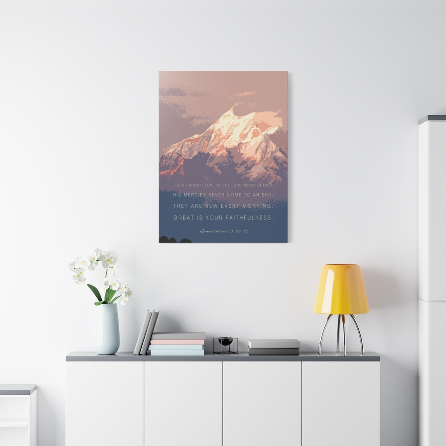 Snowy Mountain Quote Poster Wall Art & Canvas Prints
