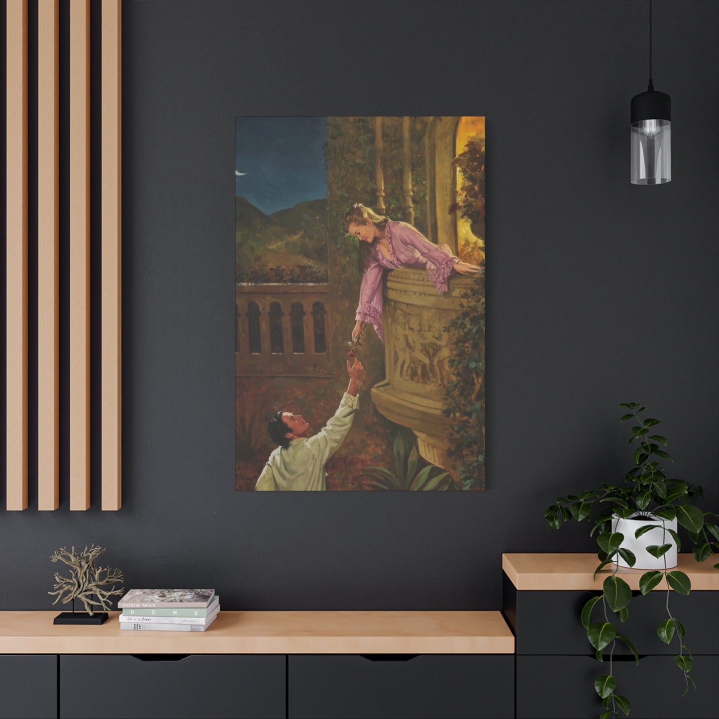 Lover Giving Rose Wall Art & Canvas Prints