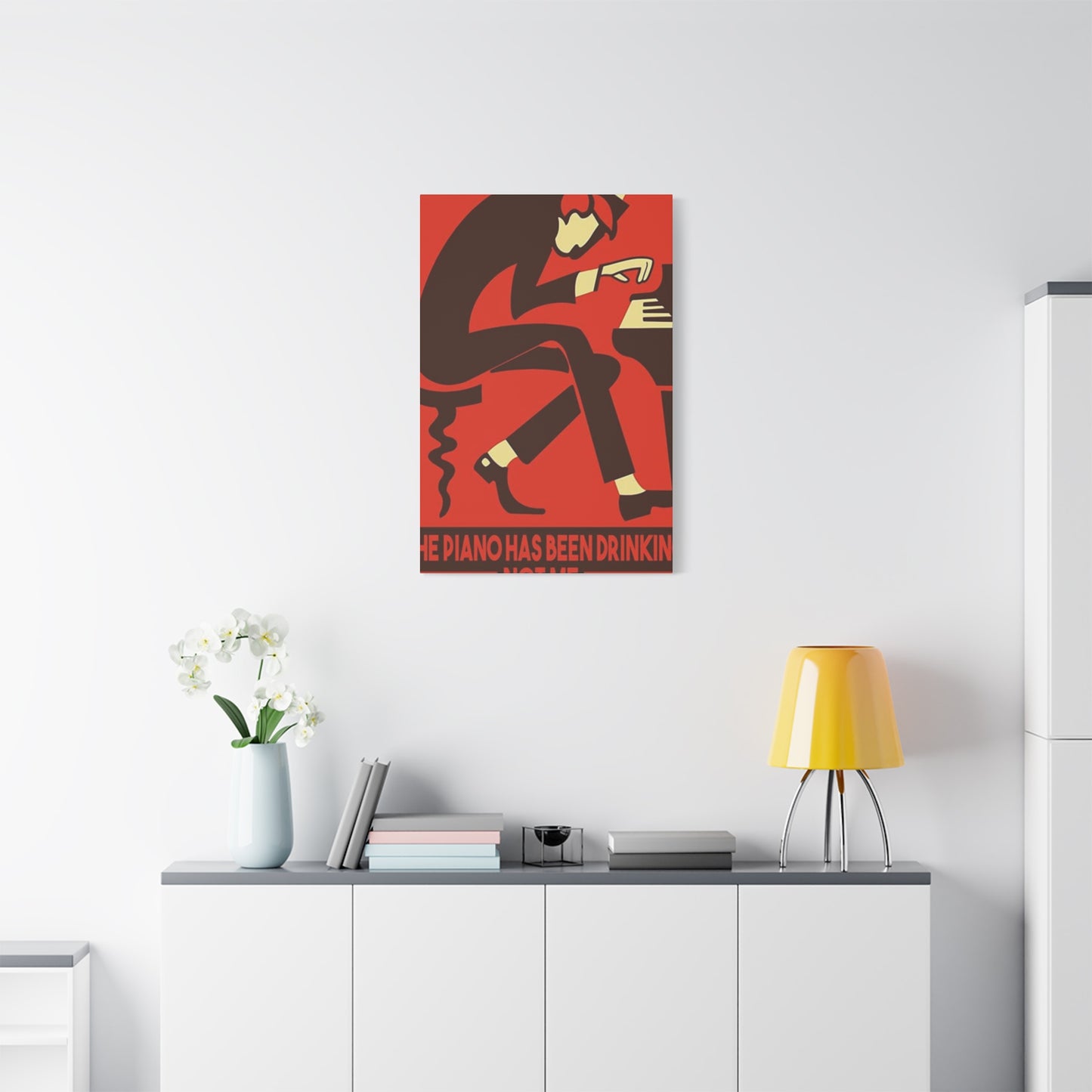 Drinking Piano Poster Wall Art & Canvas Prints