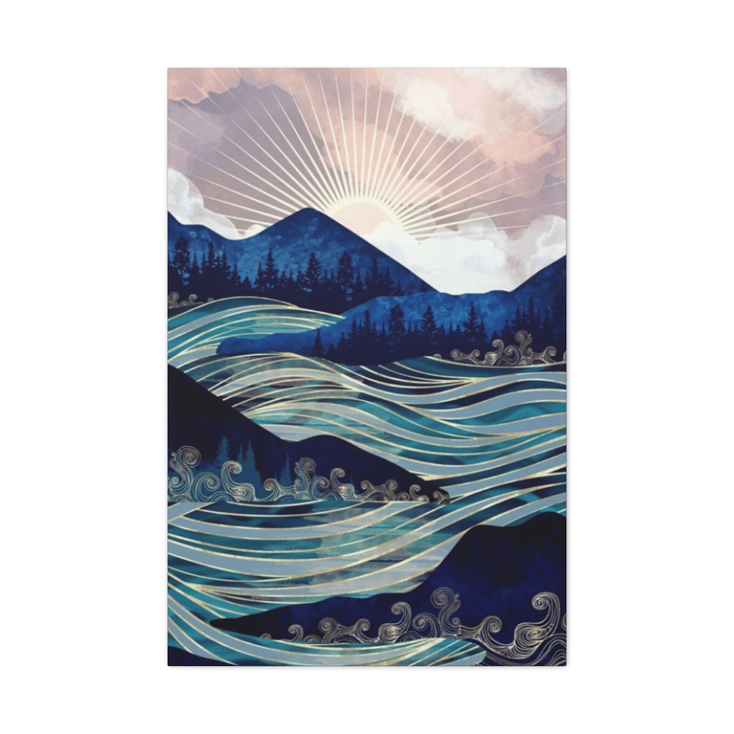 Rising Sun and Ocean Wall Art & Canvas Prints