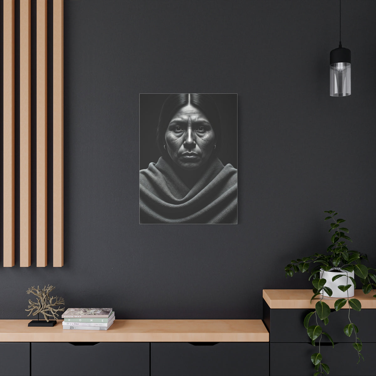 Silent Resilience Black & White Portrait Wall Art & Canvas Prints