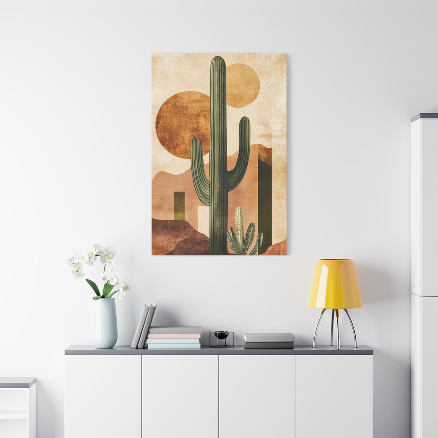 Long Cactus In Desert Wall Art & Canvas Prints