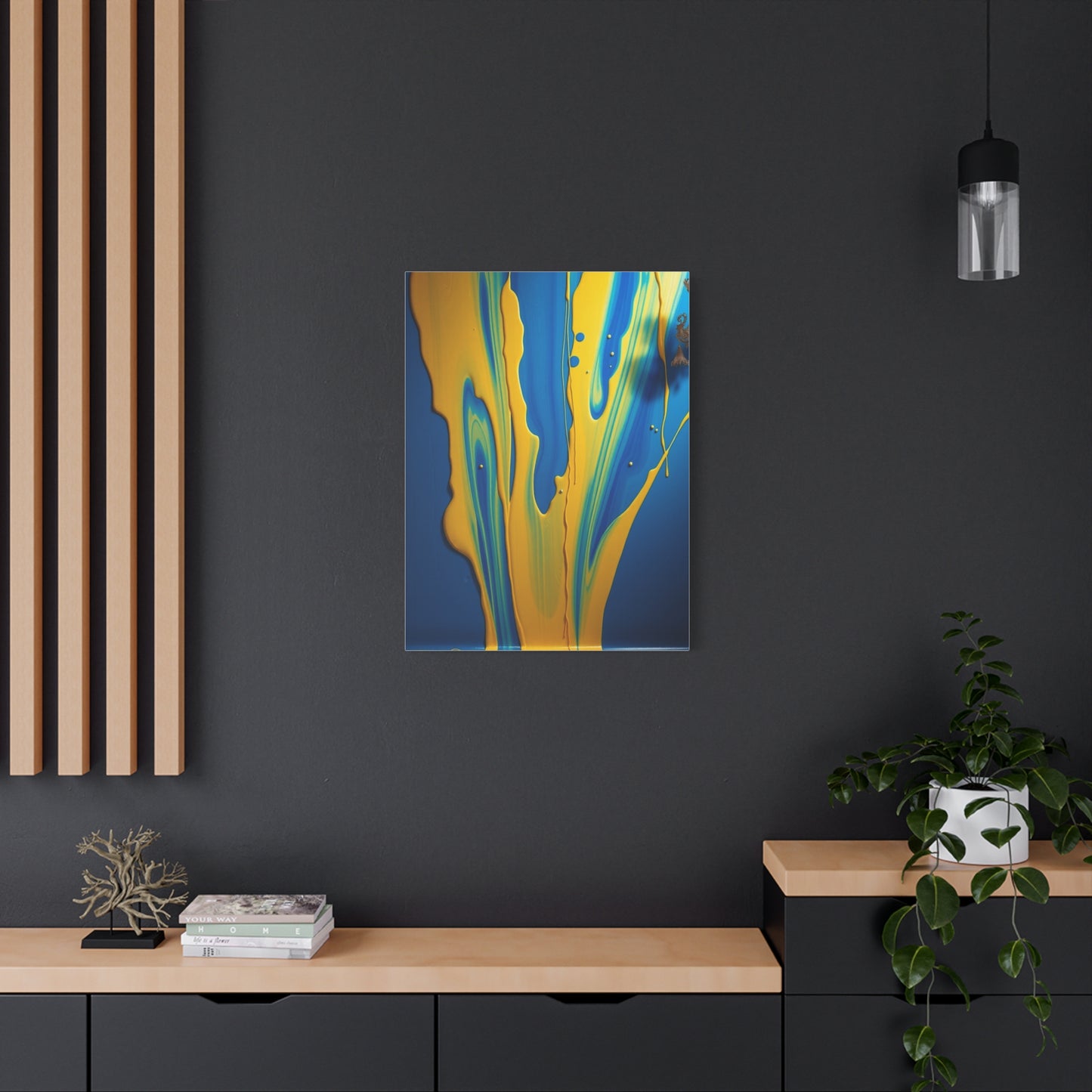 Blue & Yellow Art Supreme Canvas Gallery Wall Art & Canvas Print