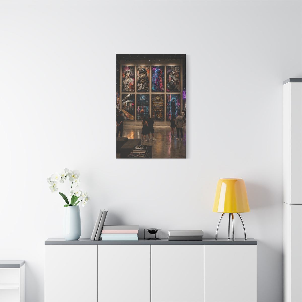Modern Street Art Gallery Exhibition Street Wall Art & Canvas Print
