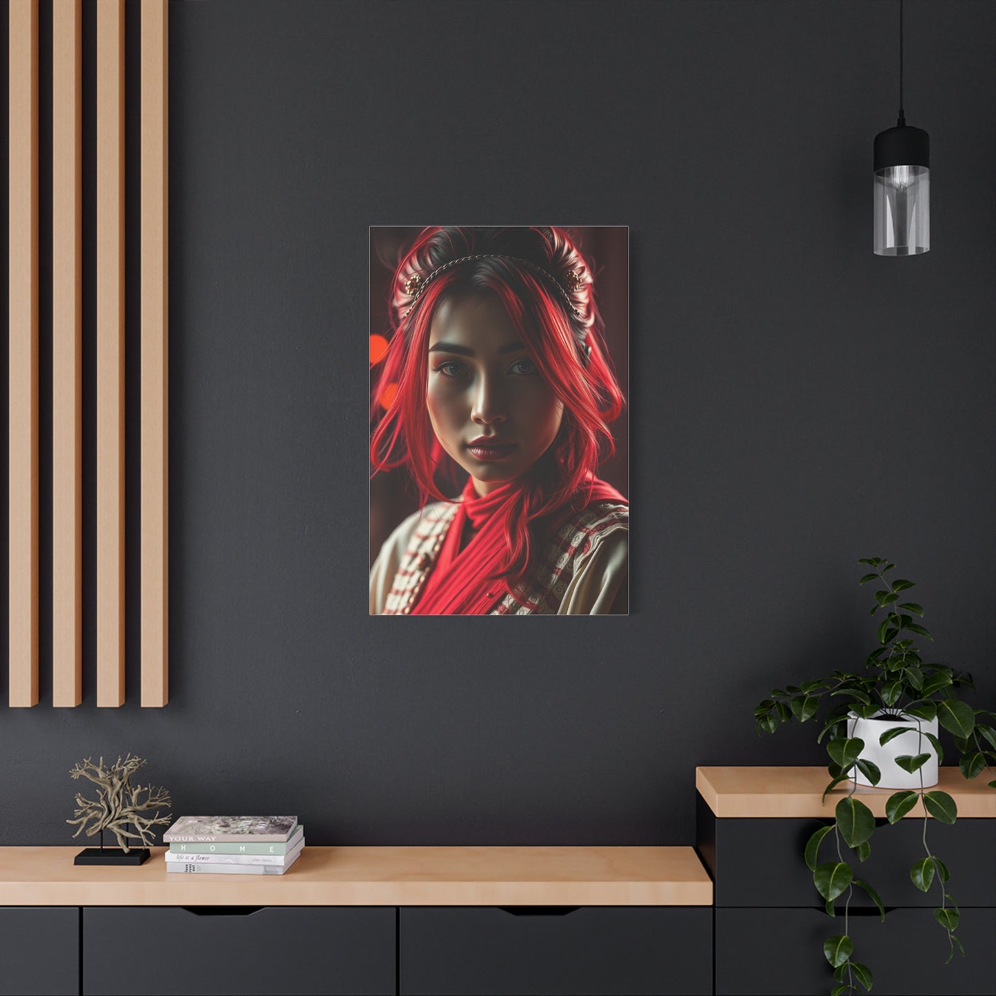 Vermilion Symphony Canvas Wall Art & Canvas Print