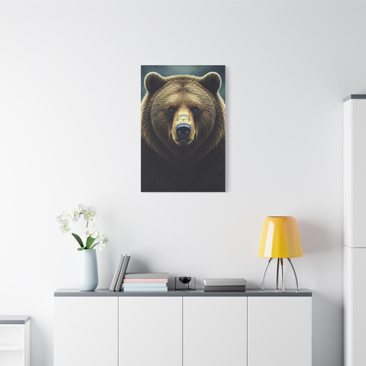 Vibrant Artistic Grizzly Portrait Wall Art & Canvas Prints