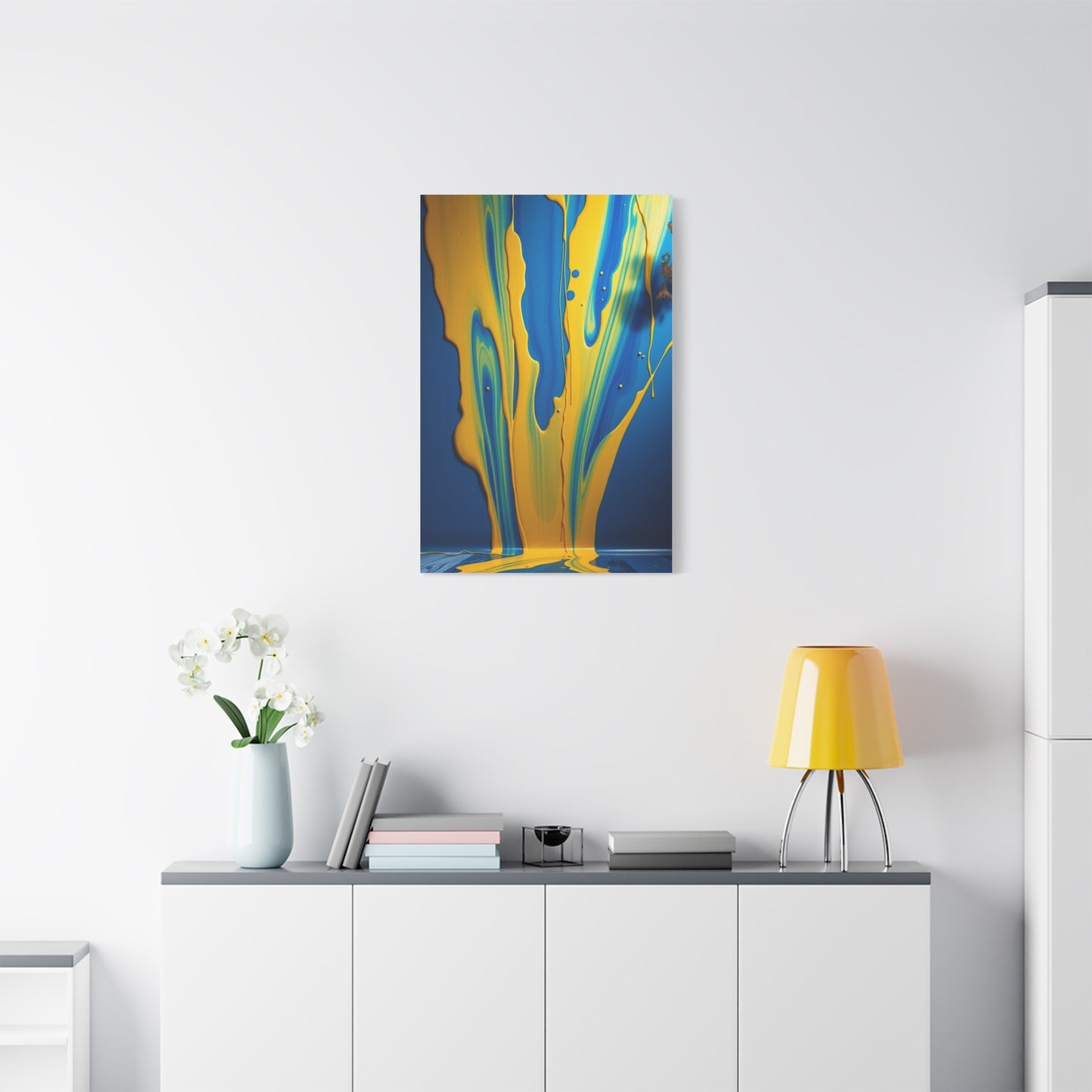 Blue & Yellow Art Supreme Canvas Gallery Wall Art & Canvas Print