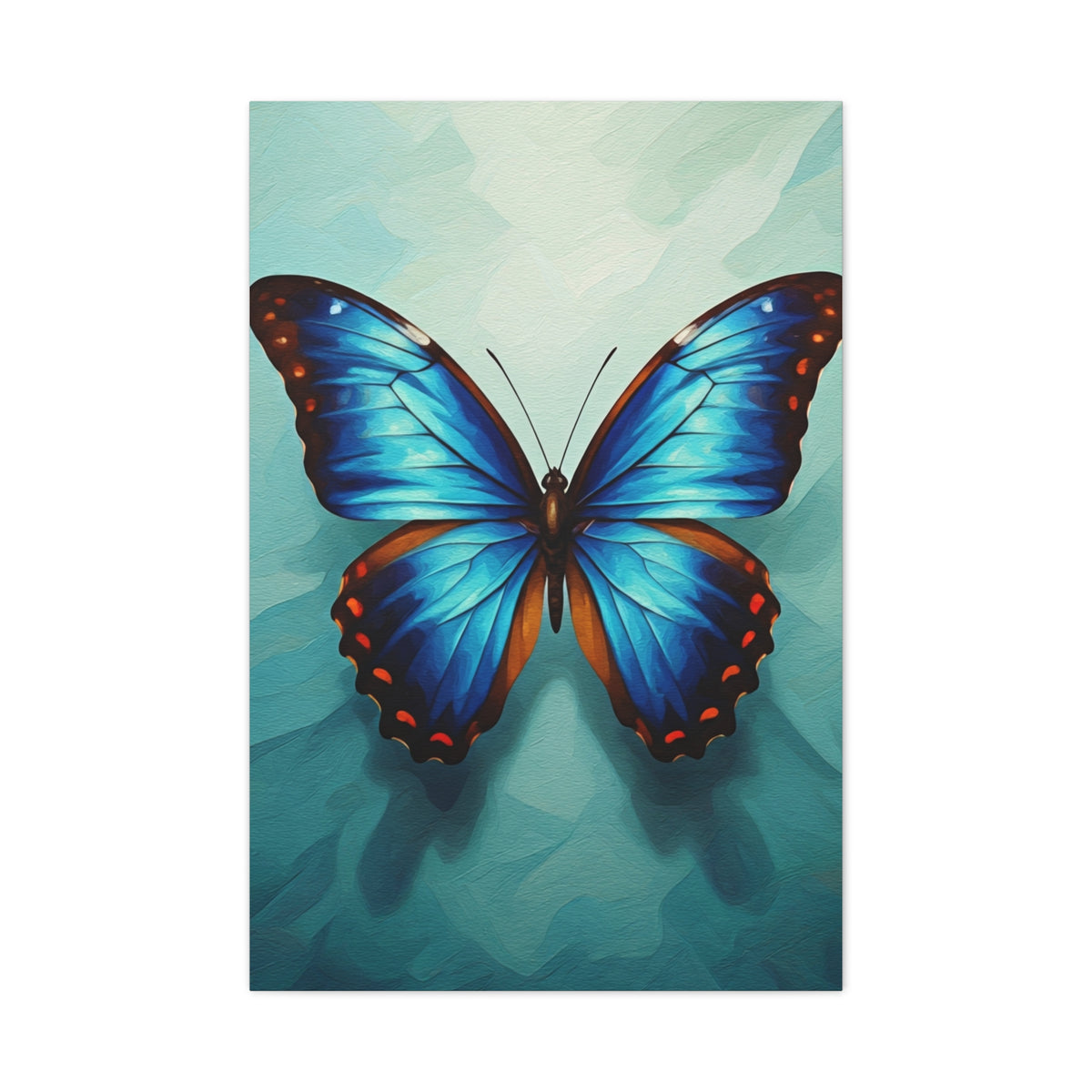 Azure Blue Butterfly Elegance Wall Art & Canvas Prints