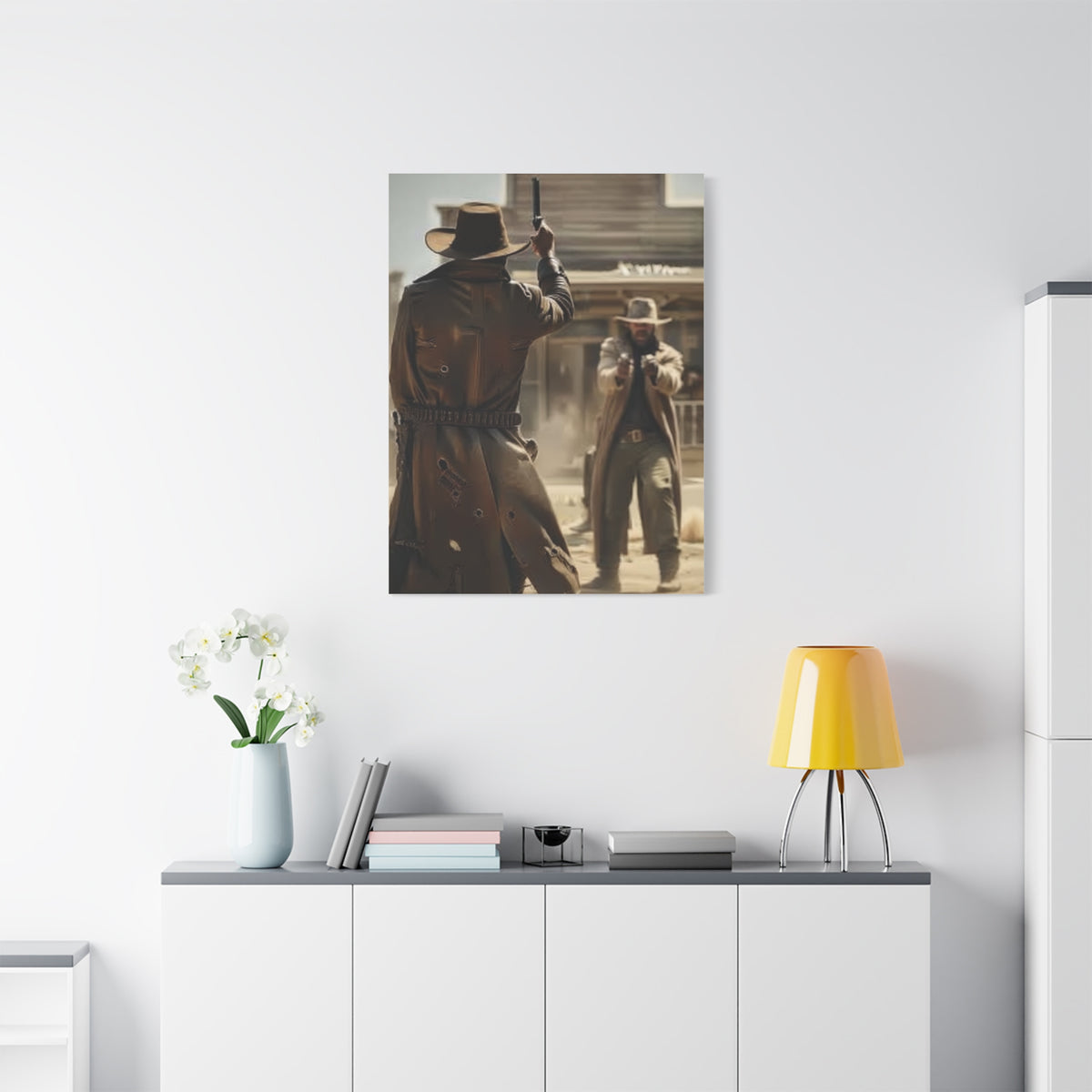 High Noon Gunslinger Duel Wall Art & Canvas Print