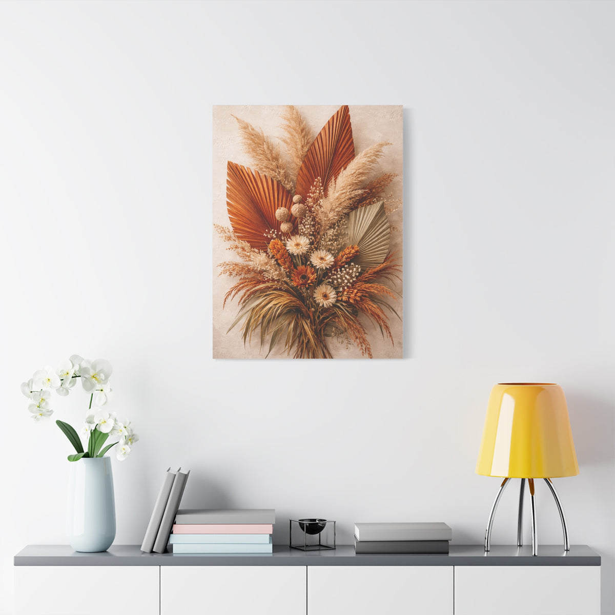 Boho Dried Botanical Arrangement Wall Art & Canvas Print