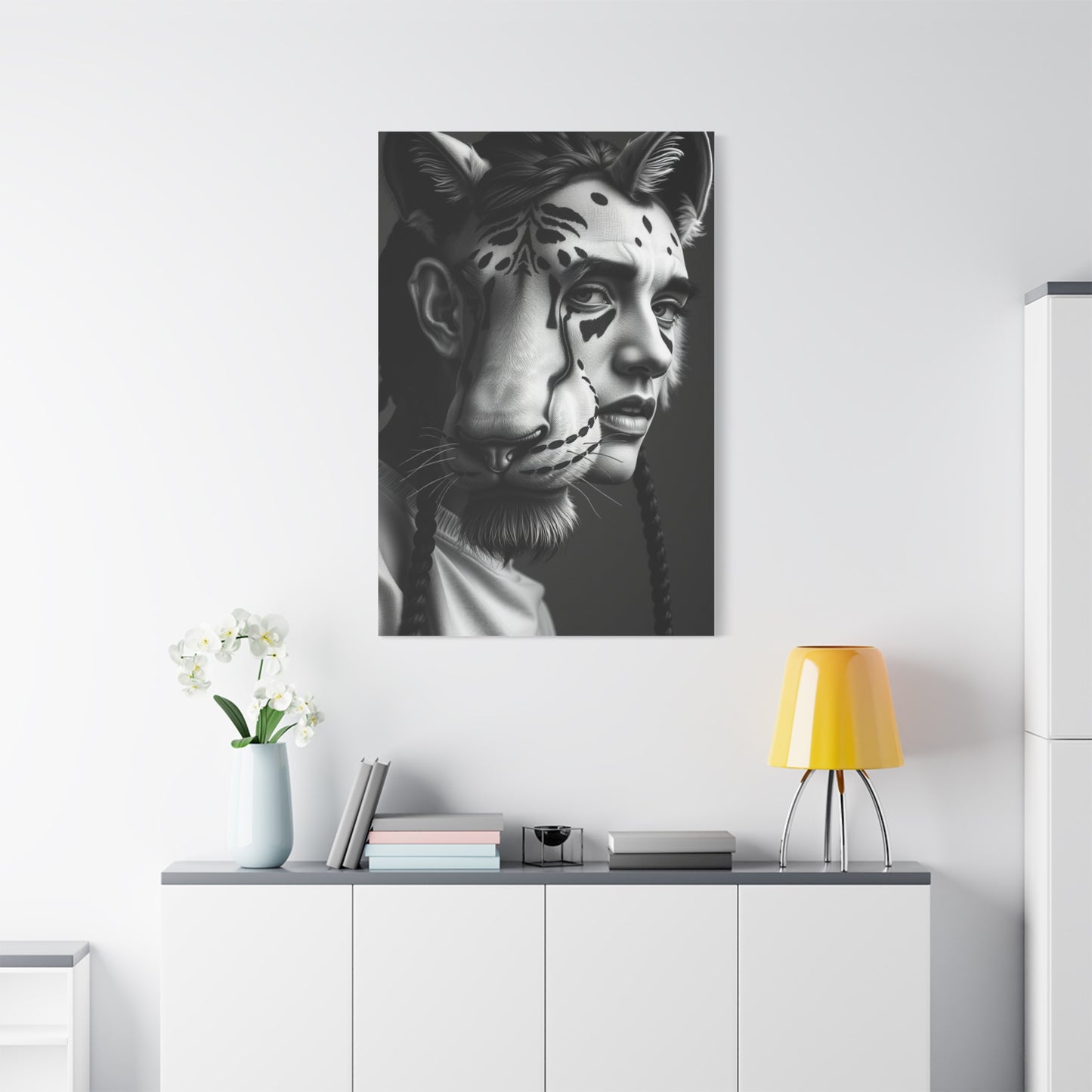 Black and White Illustrations Art Supreme Canvas Wall Art & Canvas Print
