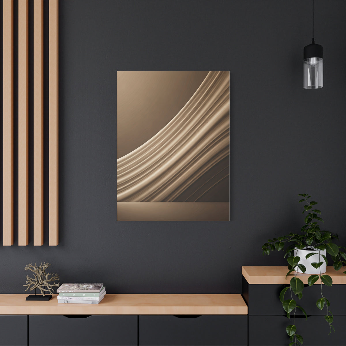 Layered Bronze Lines Abstract Wall Art & Canvas Prints