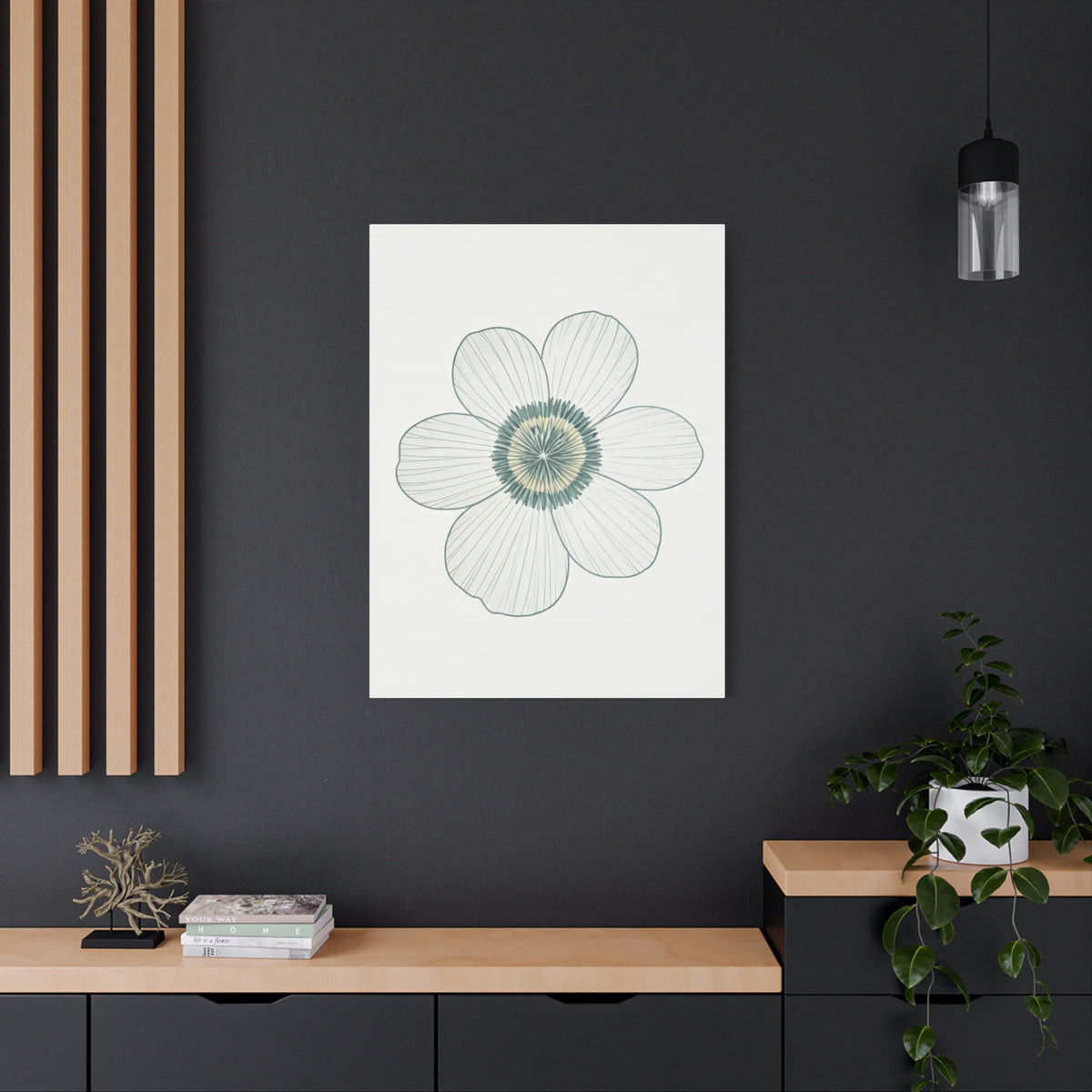 Minimal Line Floral Sketch Wall Art & Canvas Prints