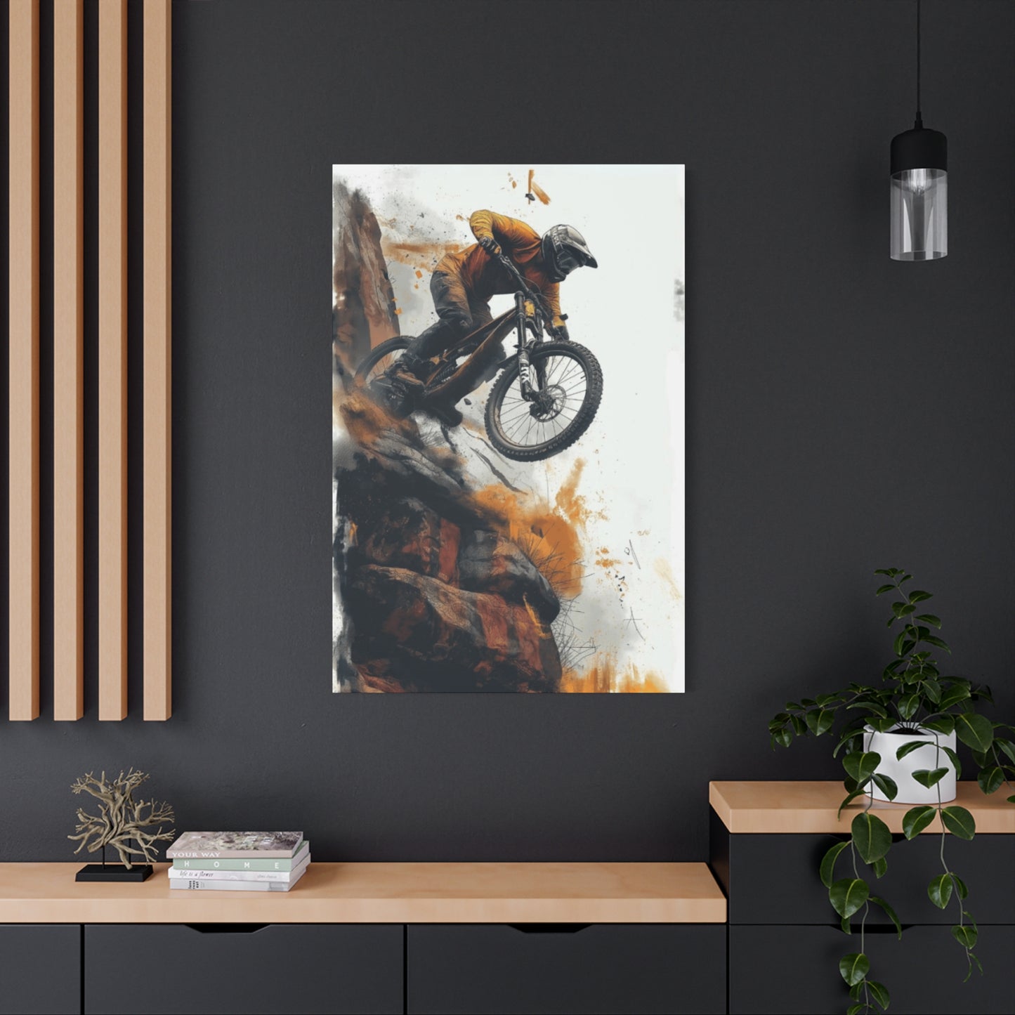Downhill Mountain Bicycle Ride Wall Art & Canvas Prints