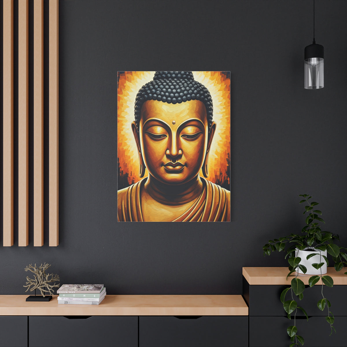 Golden Serenity Buddha Wall Art & Canvas Prints