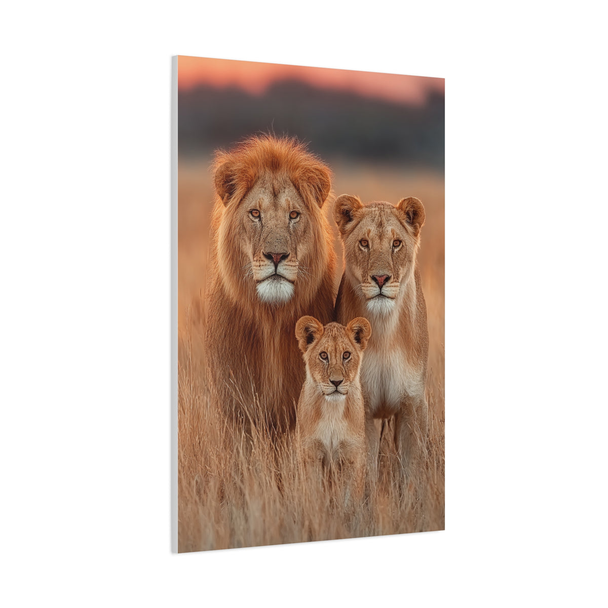 Lion Family Portrait Unity Wall Art & Canvas Print