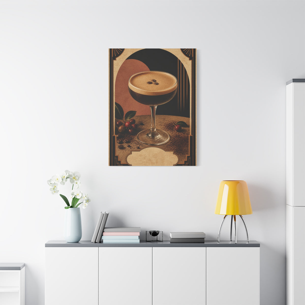 Espresso Martini Deco Poster Wall Art & Canvas Print