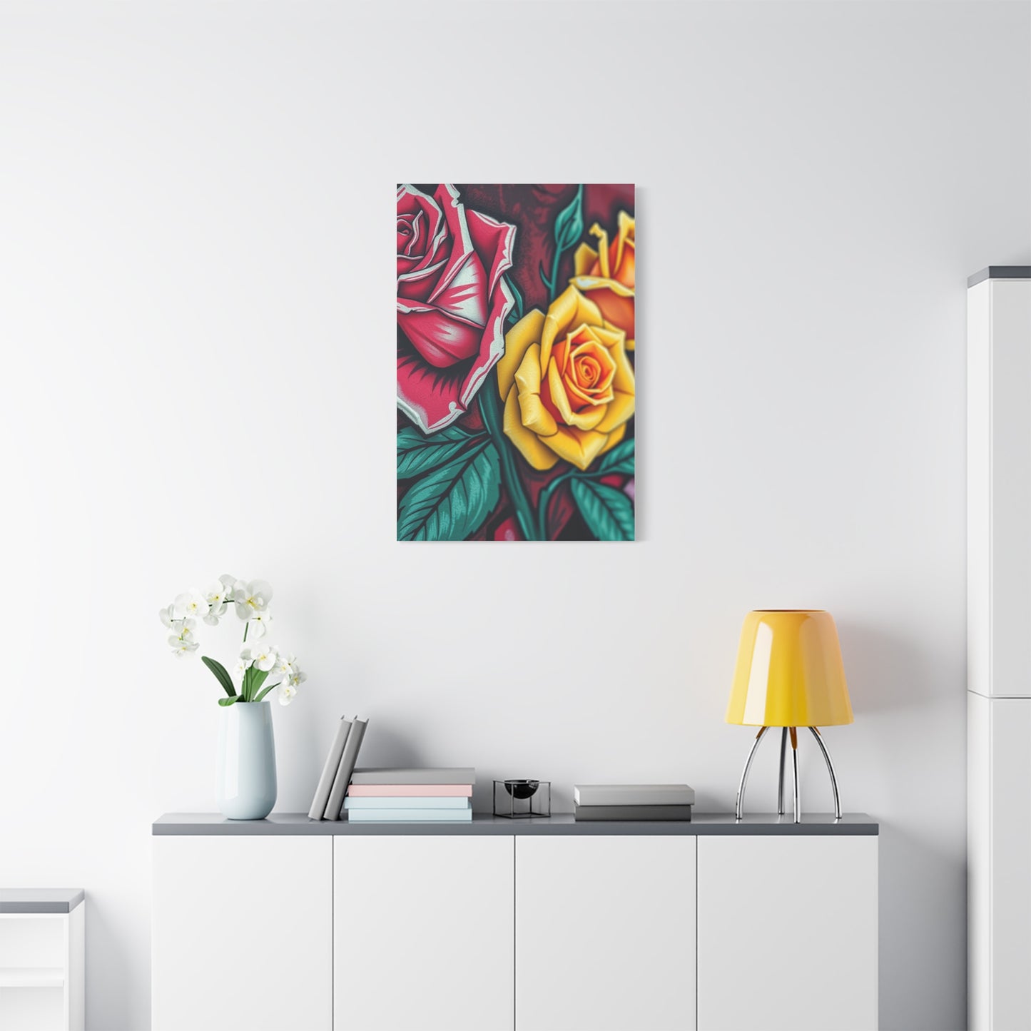 Exquisite Graffiti Blossoms Wall Art & Canvas Print