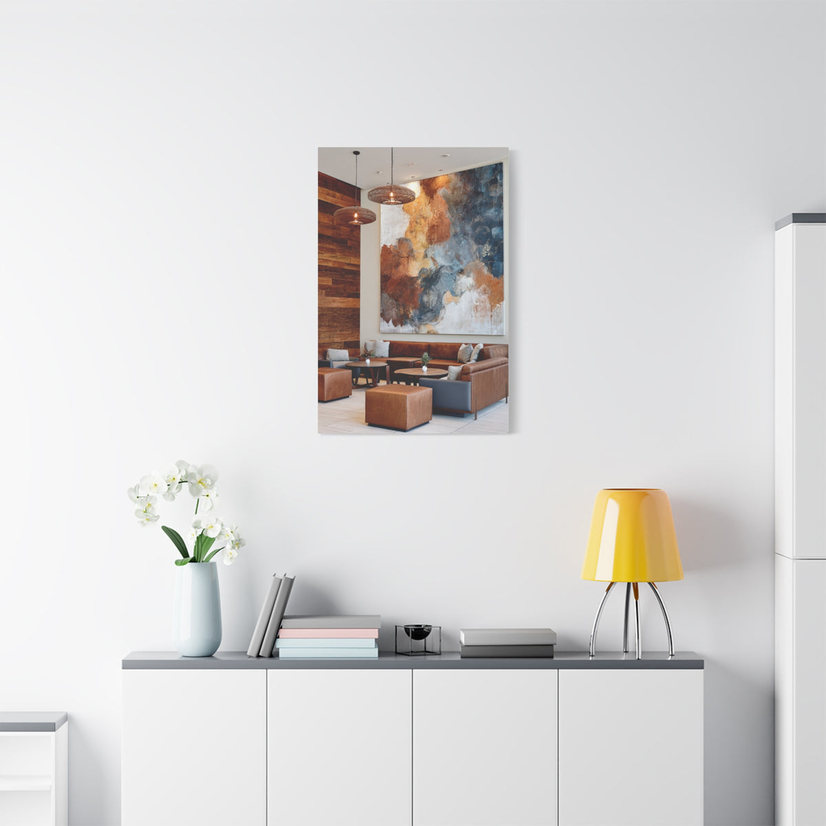 Luxury Earth Abstract Hotel Lobby Wall Art & Canvas Print