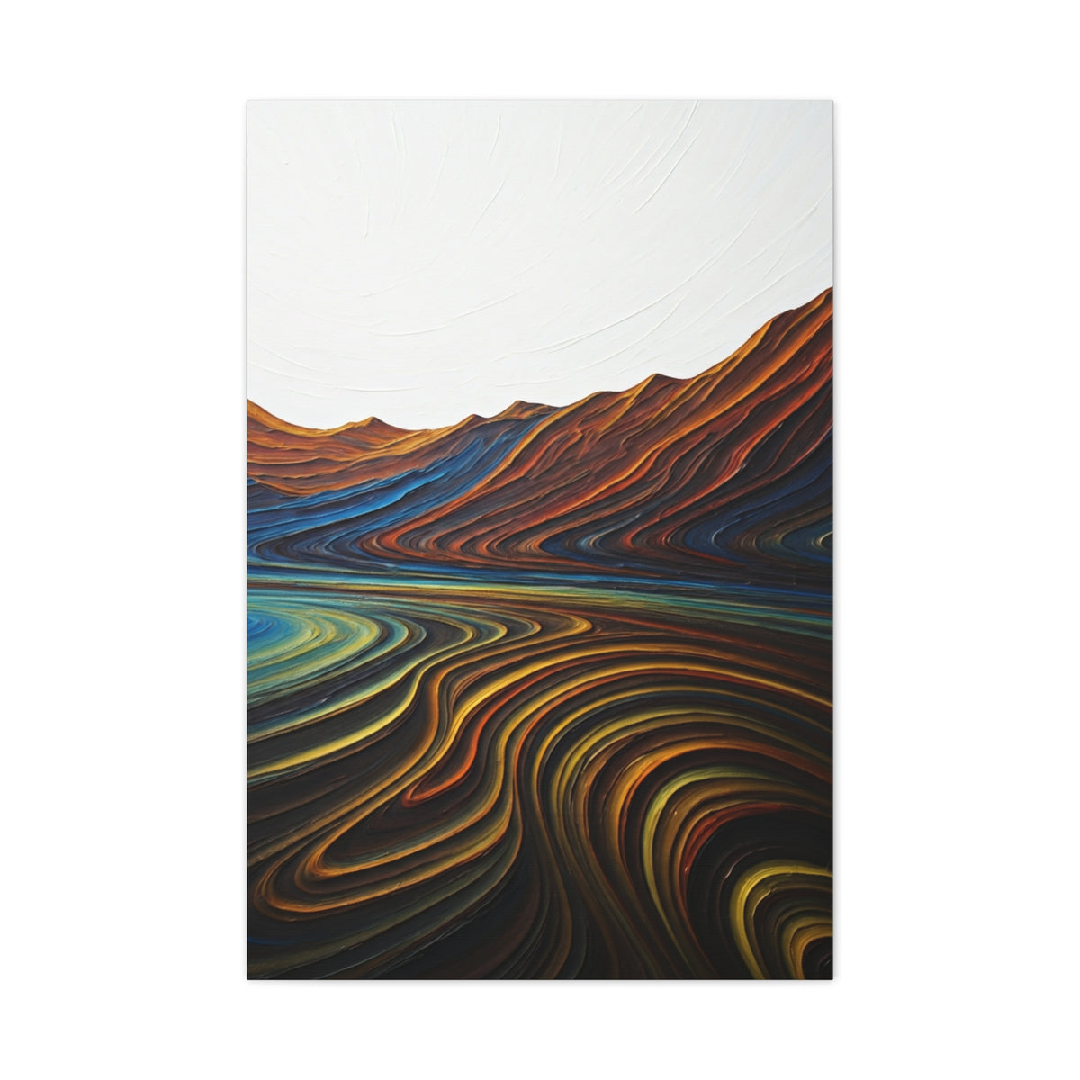 Layered Terrain Flow Abstract Wall Art & Canvas Prints