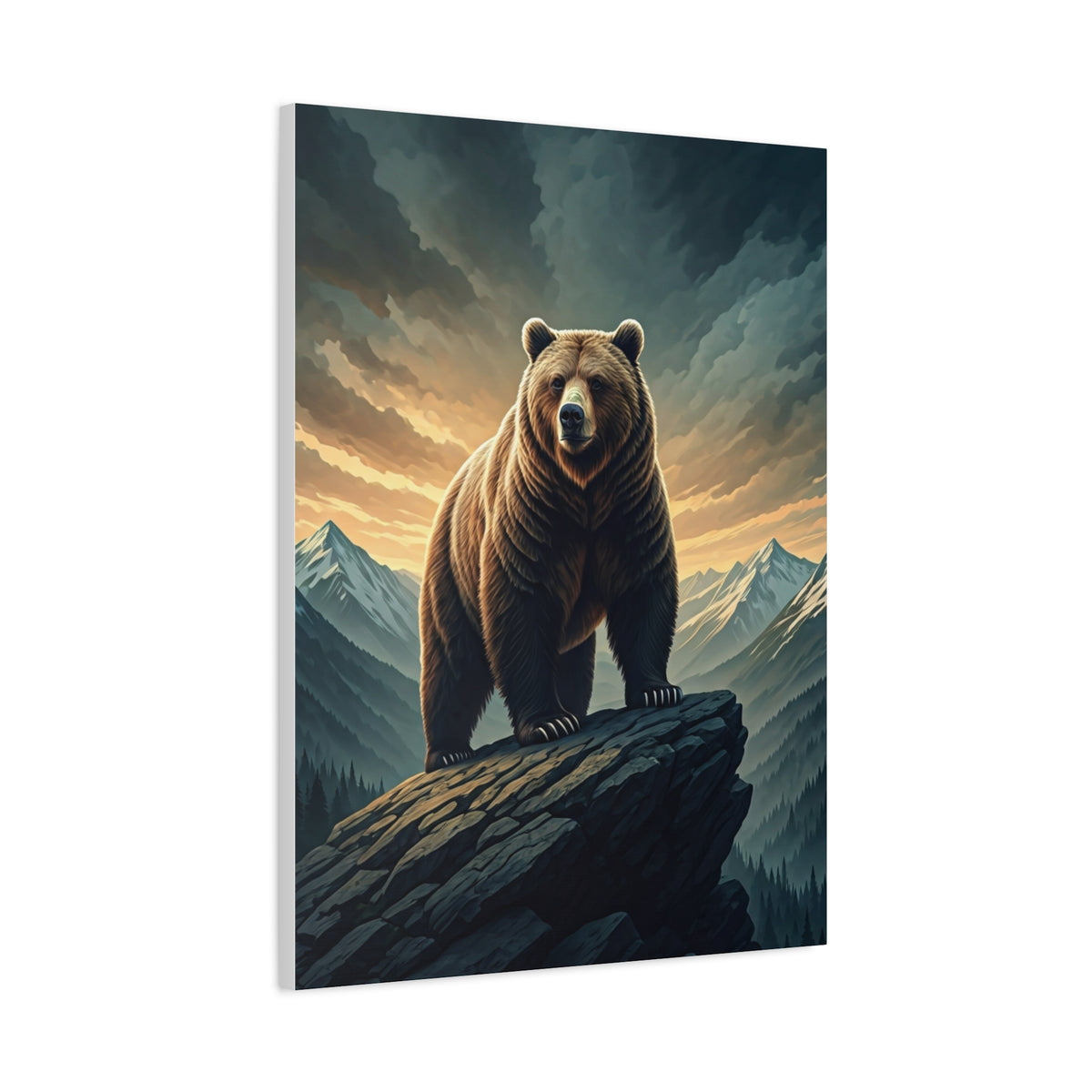 Regal Grizzly Close-Up Portrait Wall Art & Canvas Prints
