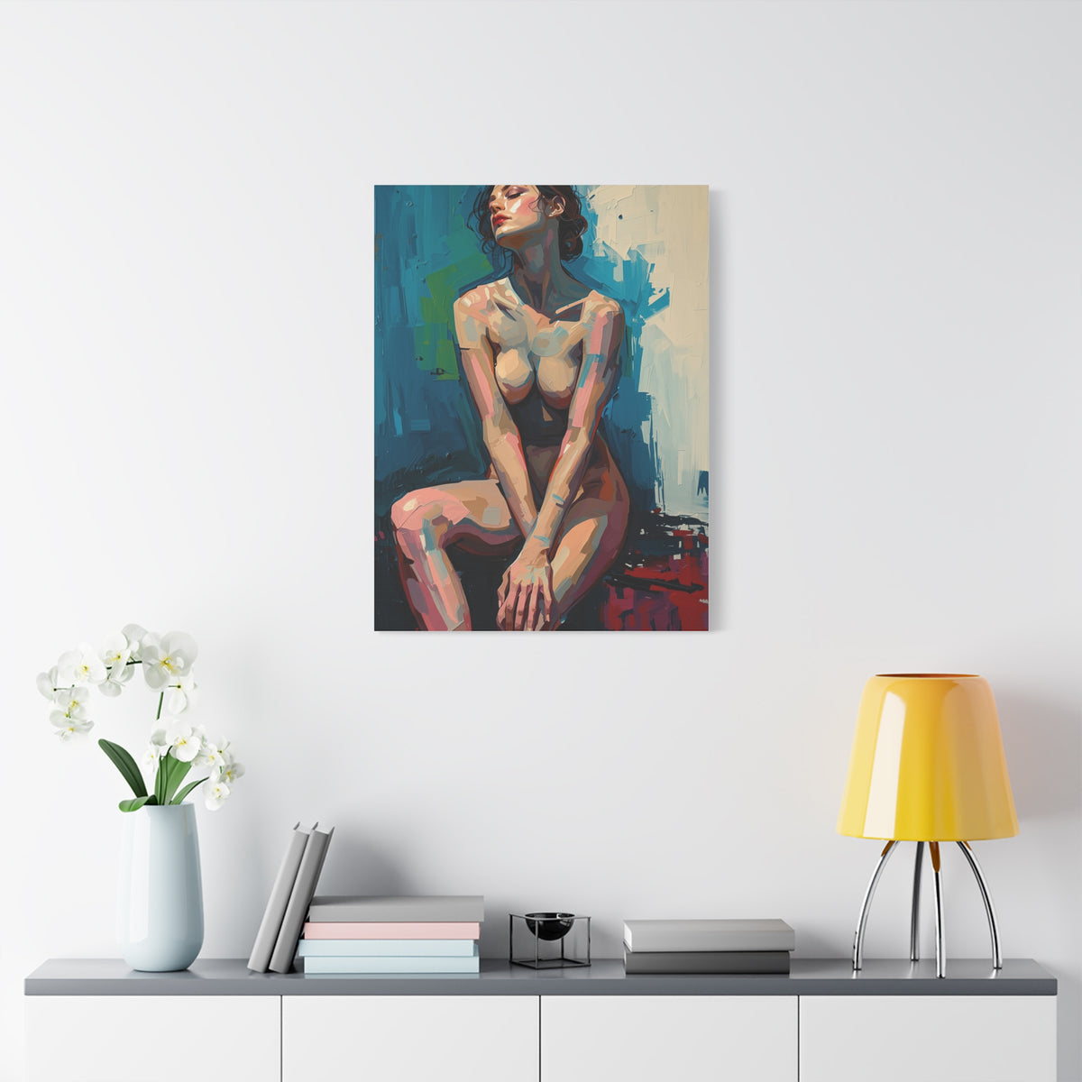 Contemporary Abstract Nude Portrait Wall Art & Canvas Print